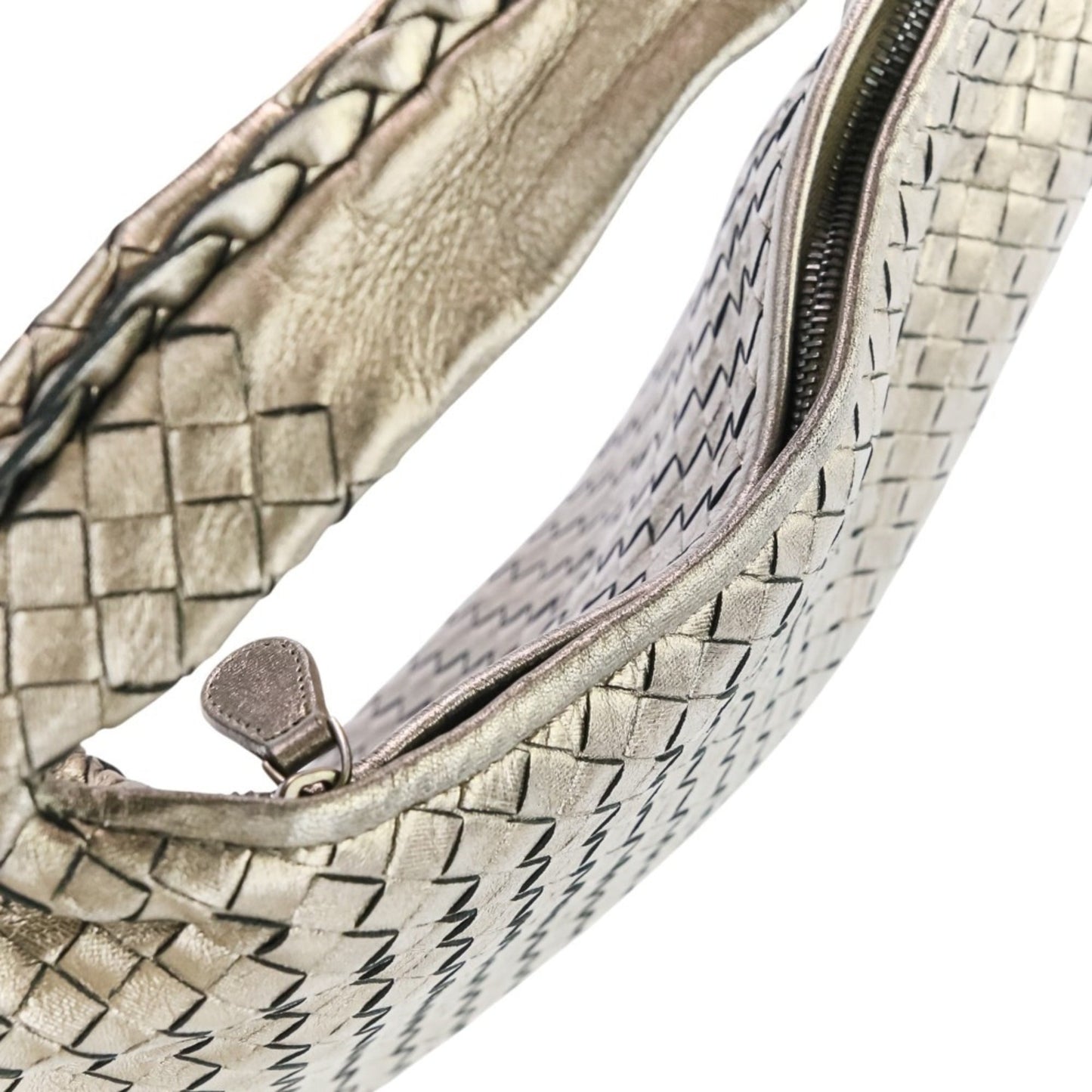 BOTTEGA VENETA Intrecciato Leather Hobo One-Shoulder Bag 115653 in Metallic Color for Women