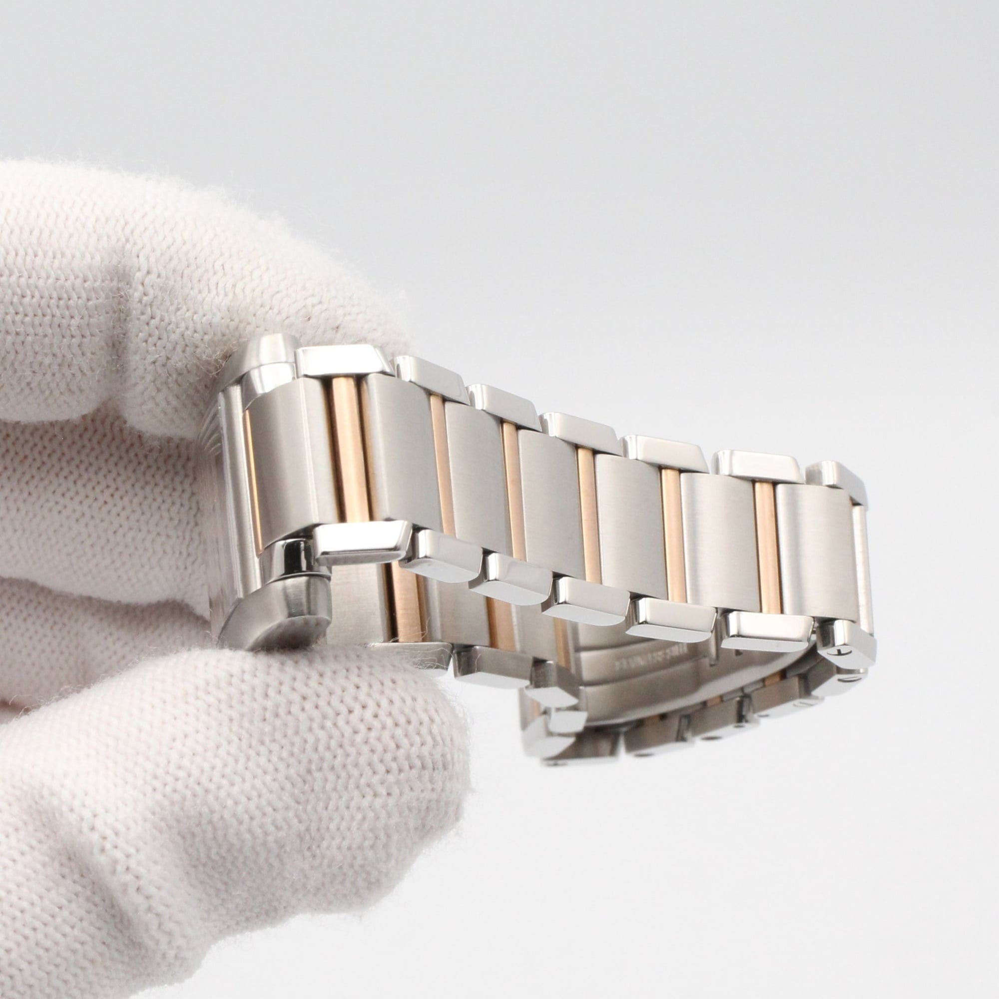 Cartier Tank Française SM Watch, 18K Pink Gold (PG), Stainless Steel, Ladies', Tone, Shell, W51027Q4 — Very Good