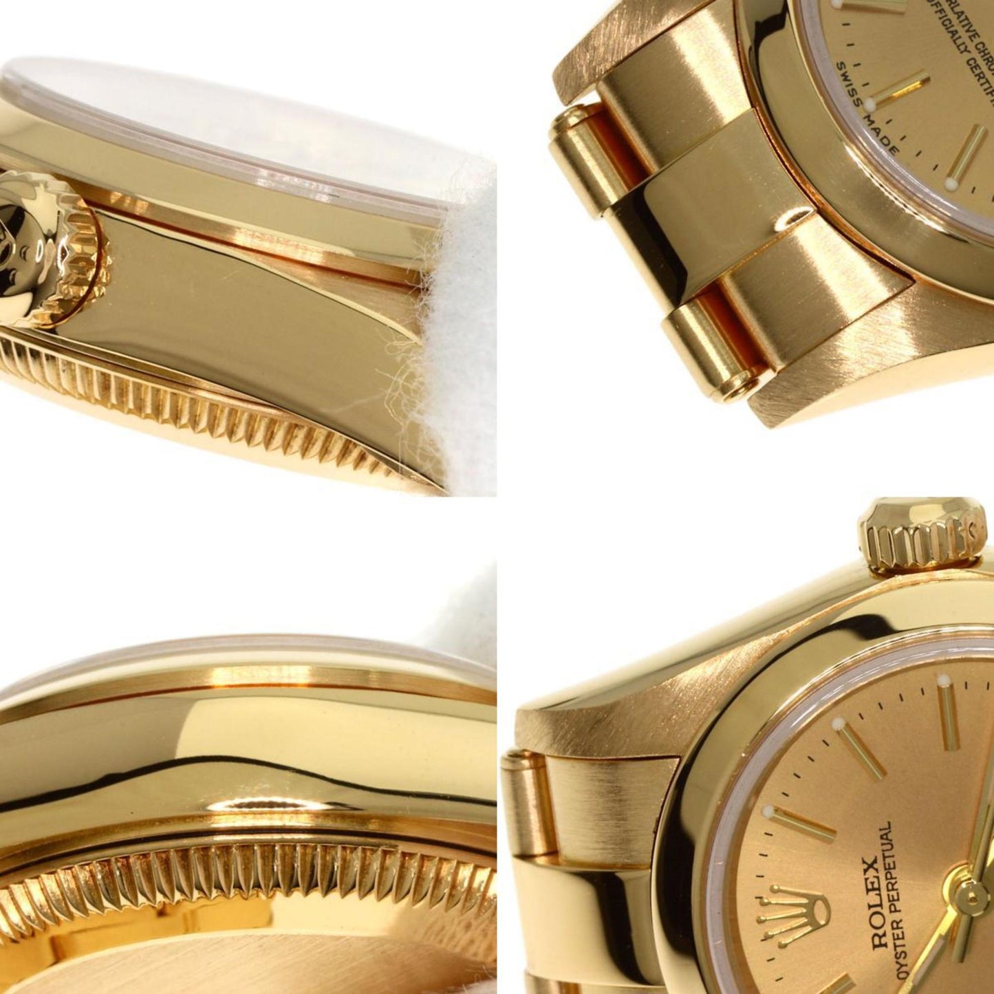 Rolex 76188 Oyster Perpetual Watch 18K Yellow Gold K18YG Ladies ROLEX