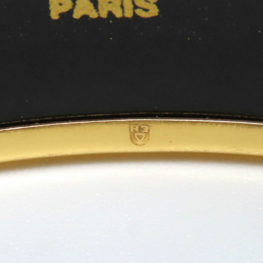 Hermes GM enamel bracelet in green gold and enamel. women's bracelet.