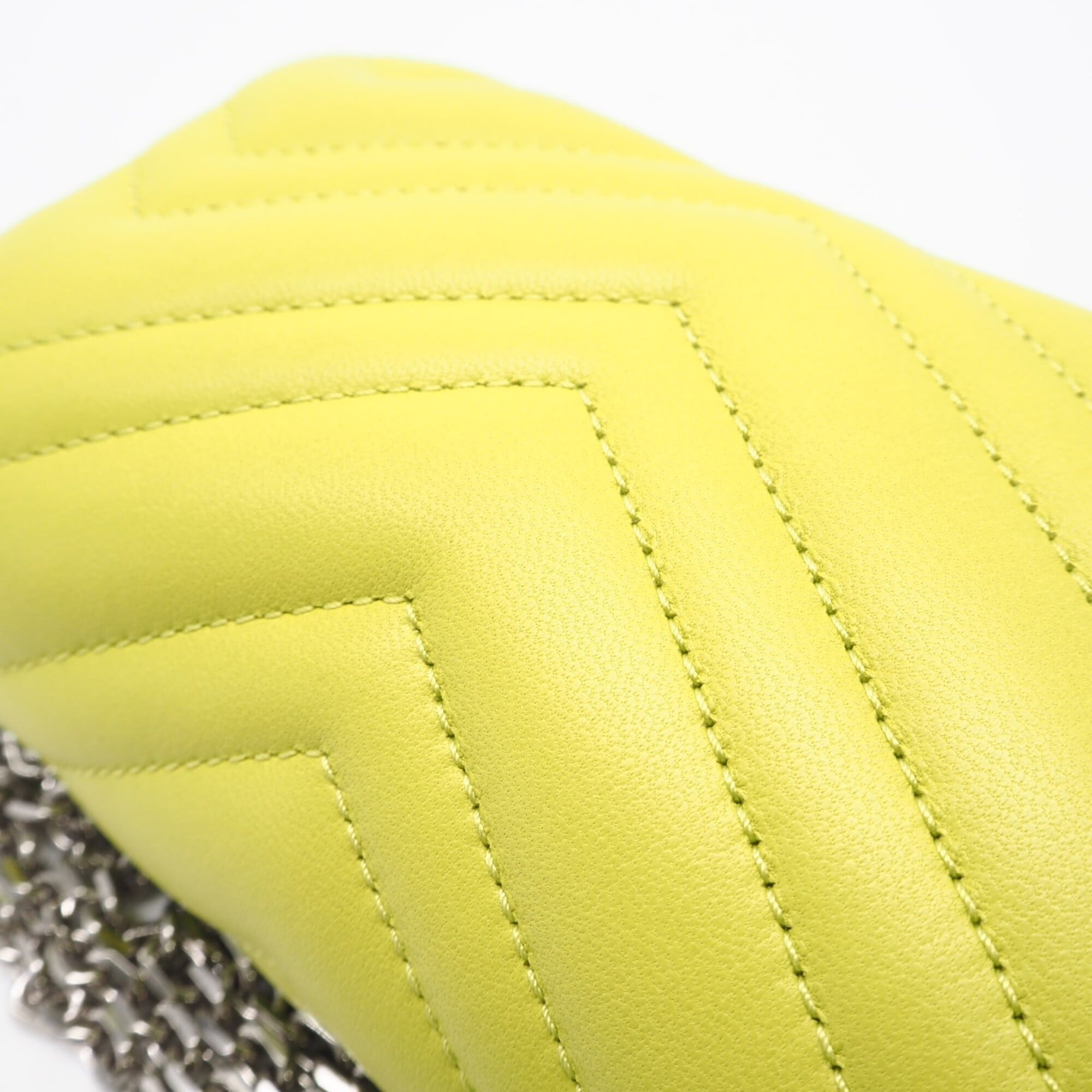 GUCCI GG Marmont Mini Shoulder Bag 841290, Yellow Lambskin Bag, Women's — New - Store Return