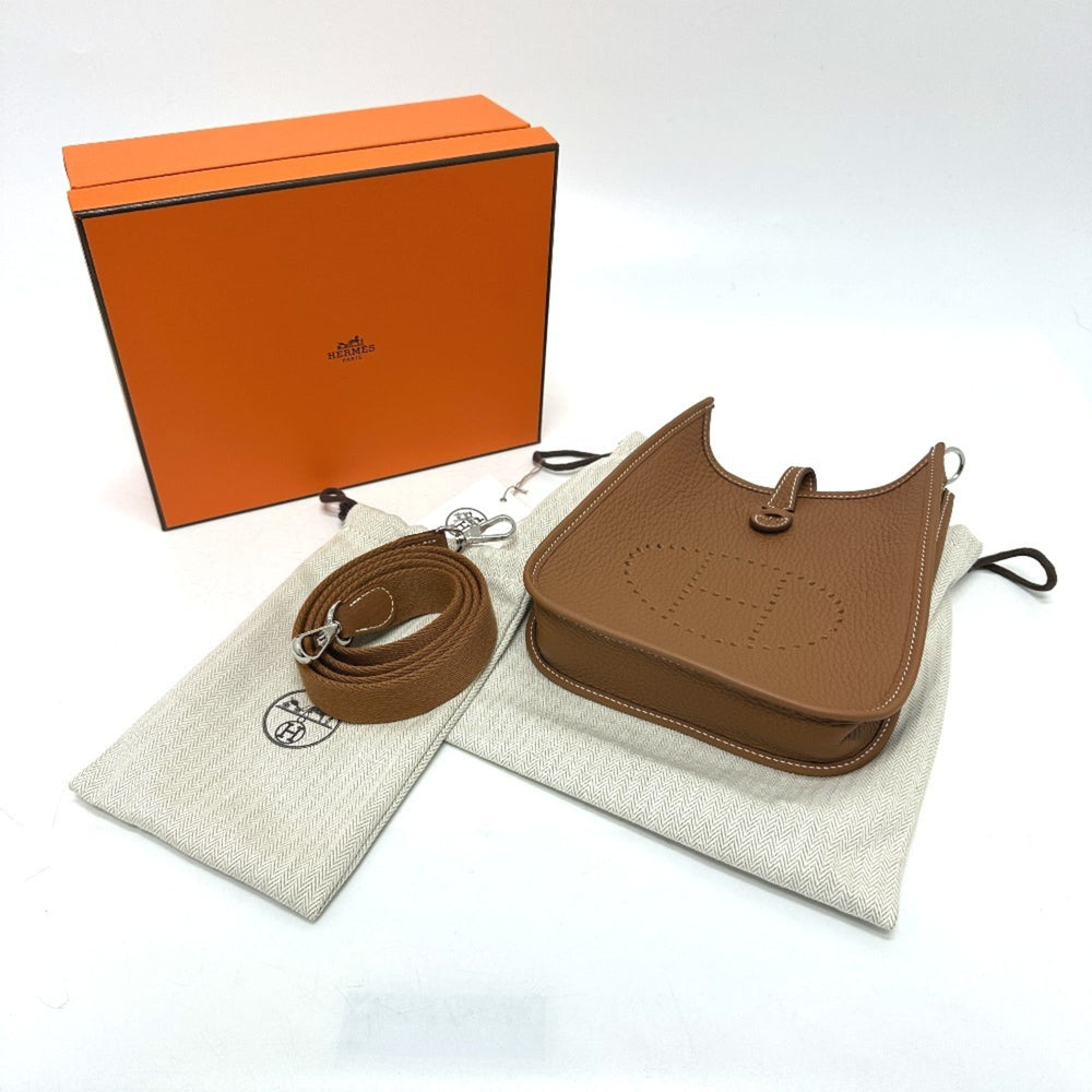 HERMES Evelyn TPM Crossbody Bag Pochette Shoulder Taurillon Clemence Women's Gold — New - Store Return