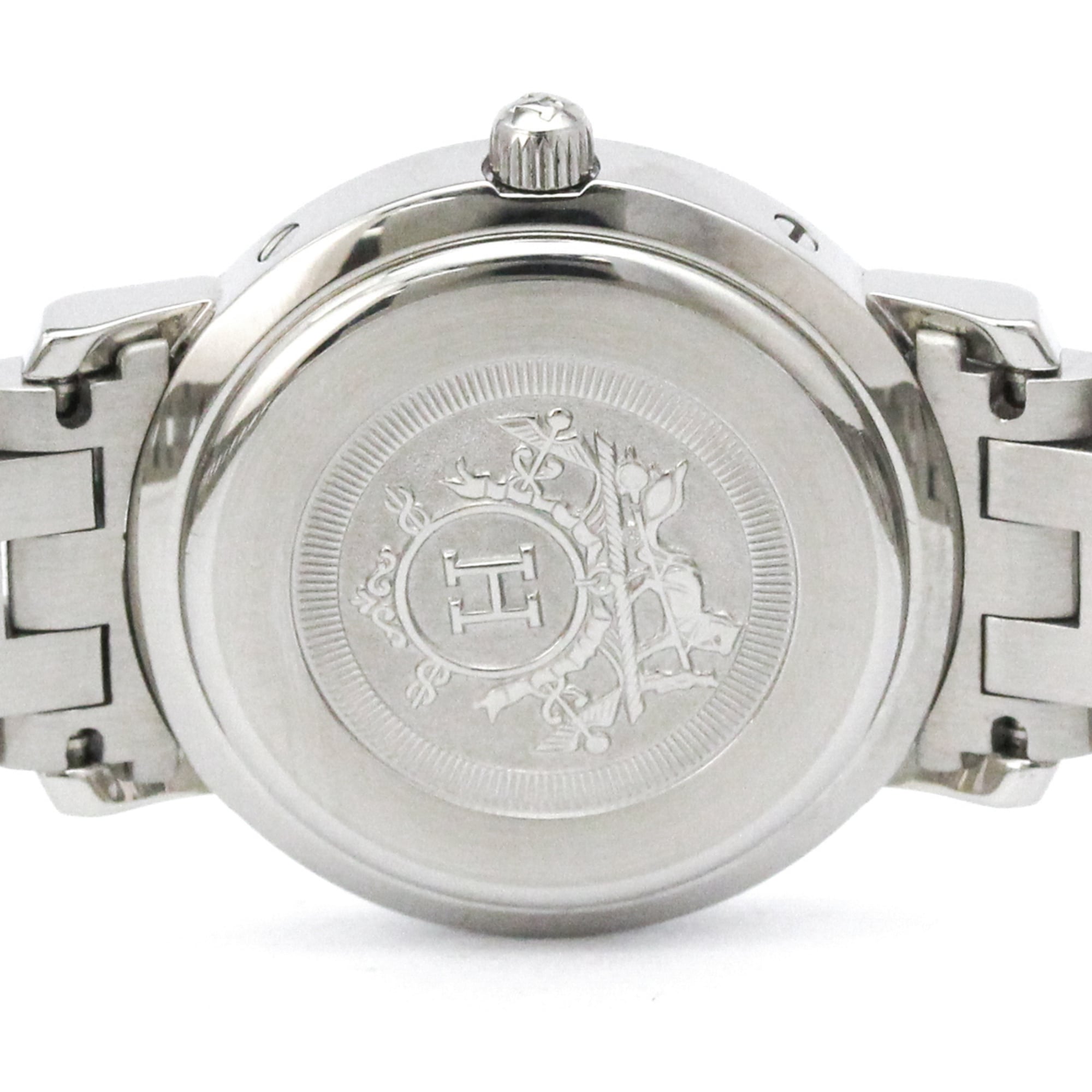 HERMES Clipper Stainless Steel Quartz Ladies Watch CL4.210 Polished — Very Good