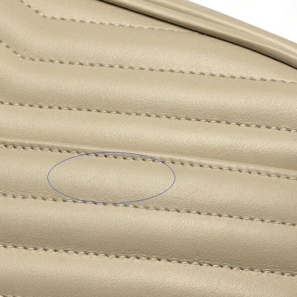 Saint Laurent Lou Chain Shoulder Bag 748849 Quilted Leather Ivory S-160082 — Like New