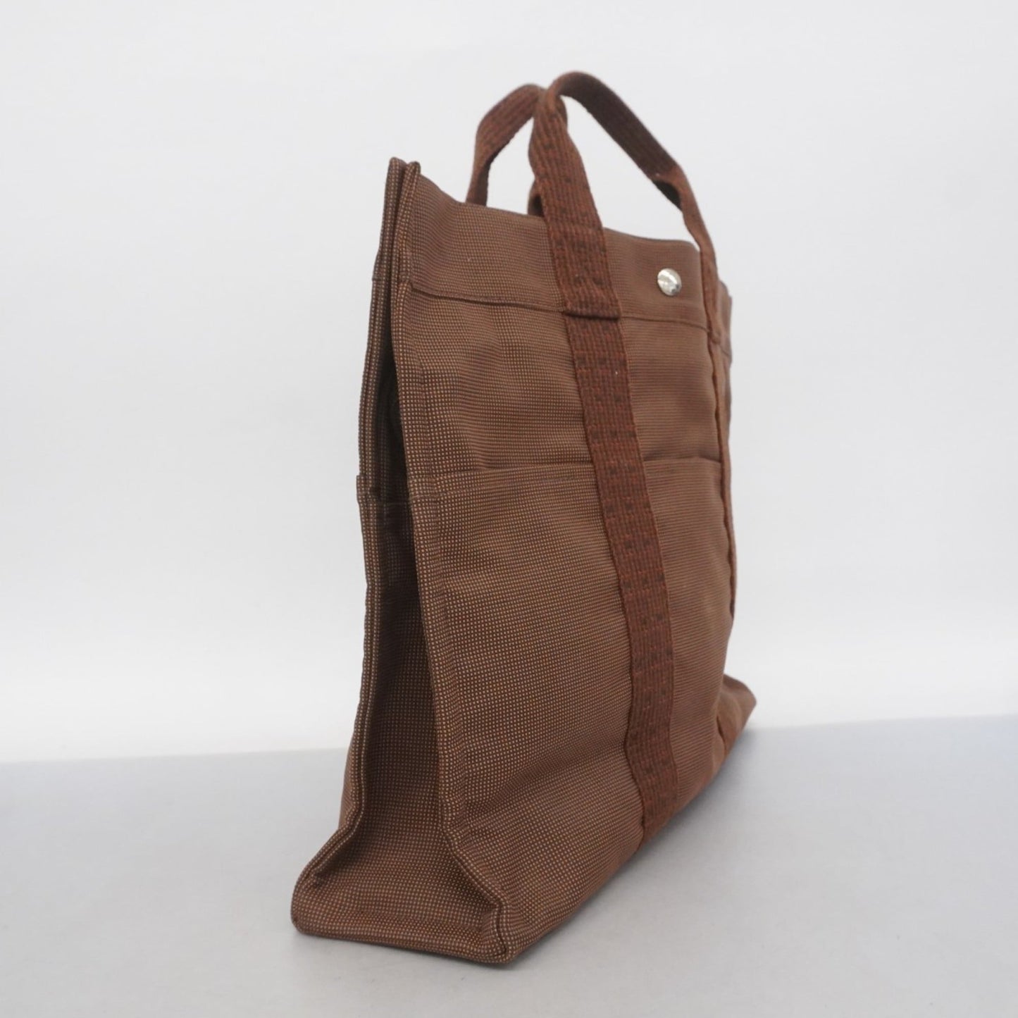 Hermes Hermès Air Line MM Tote Bag, Brown Canvas, Men's and Women's