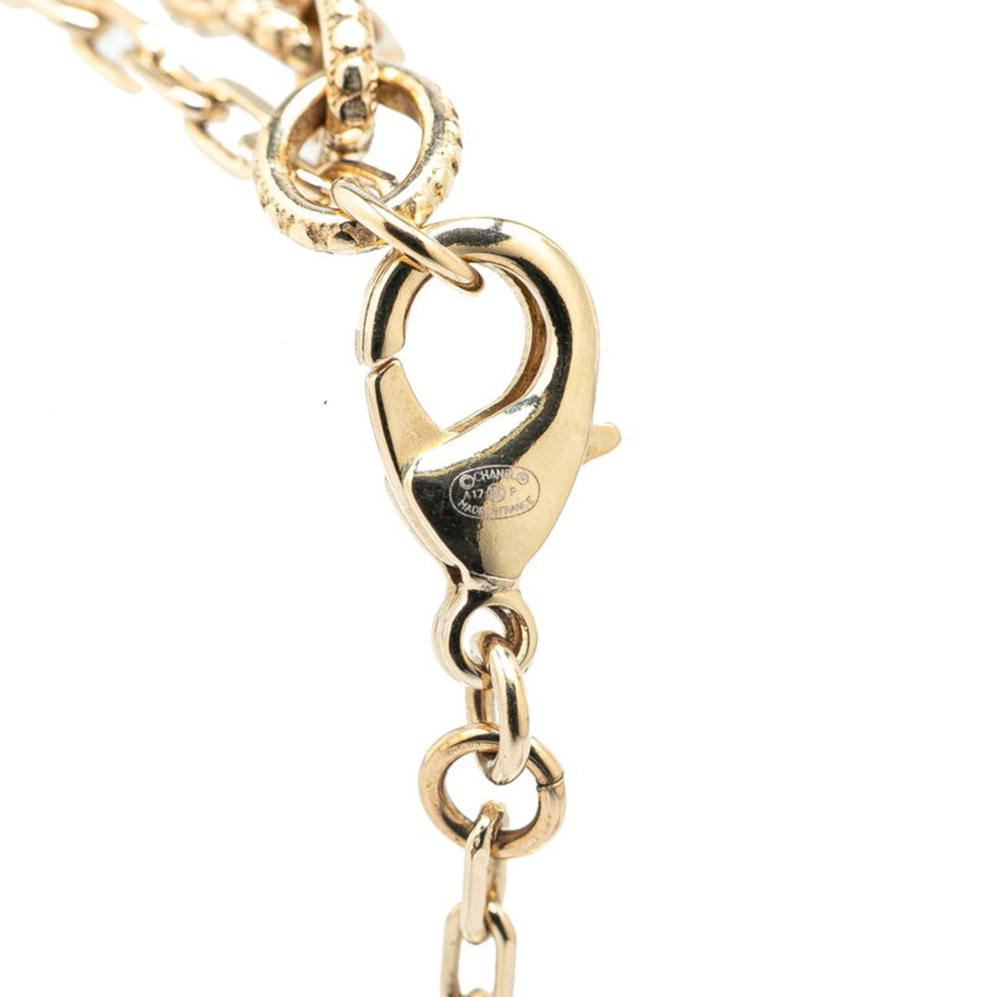 Chanel I LOVE COCO Coco Mark Necklace Gold Plated Fake Pearl Women's CHANEL