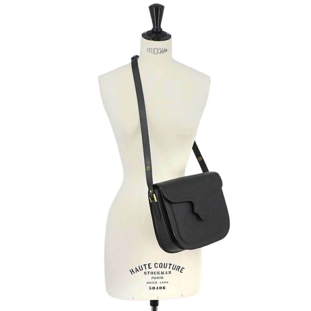 Yves Saint Laurent Shoulder Handbag, Leather, Black, Gold Hardware — Like New