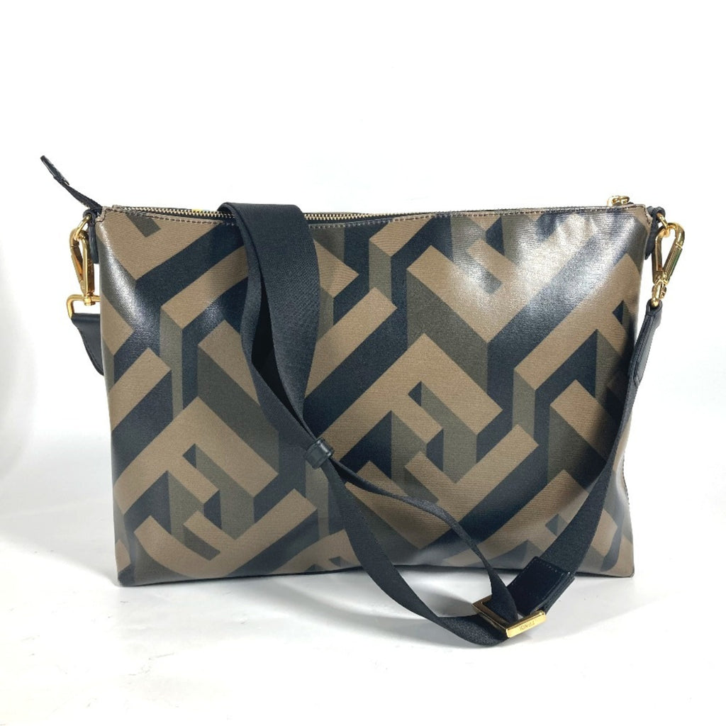 FENDI 7V70 Multicolor Rainbow Shoulder Bag for Women, Brown