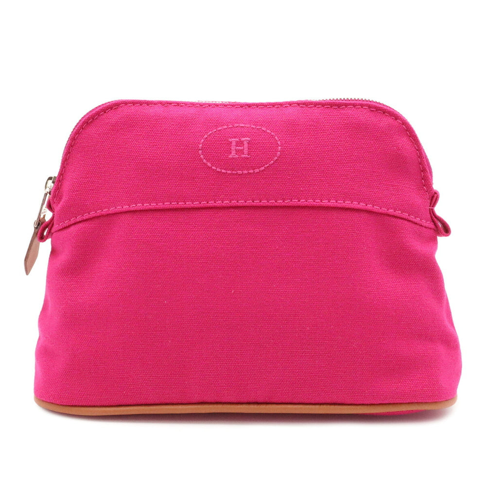 HERMES Bolide Pouch 20 Handbag Multi-purpose Canvas Leather Fuchsia Pink — Like New