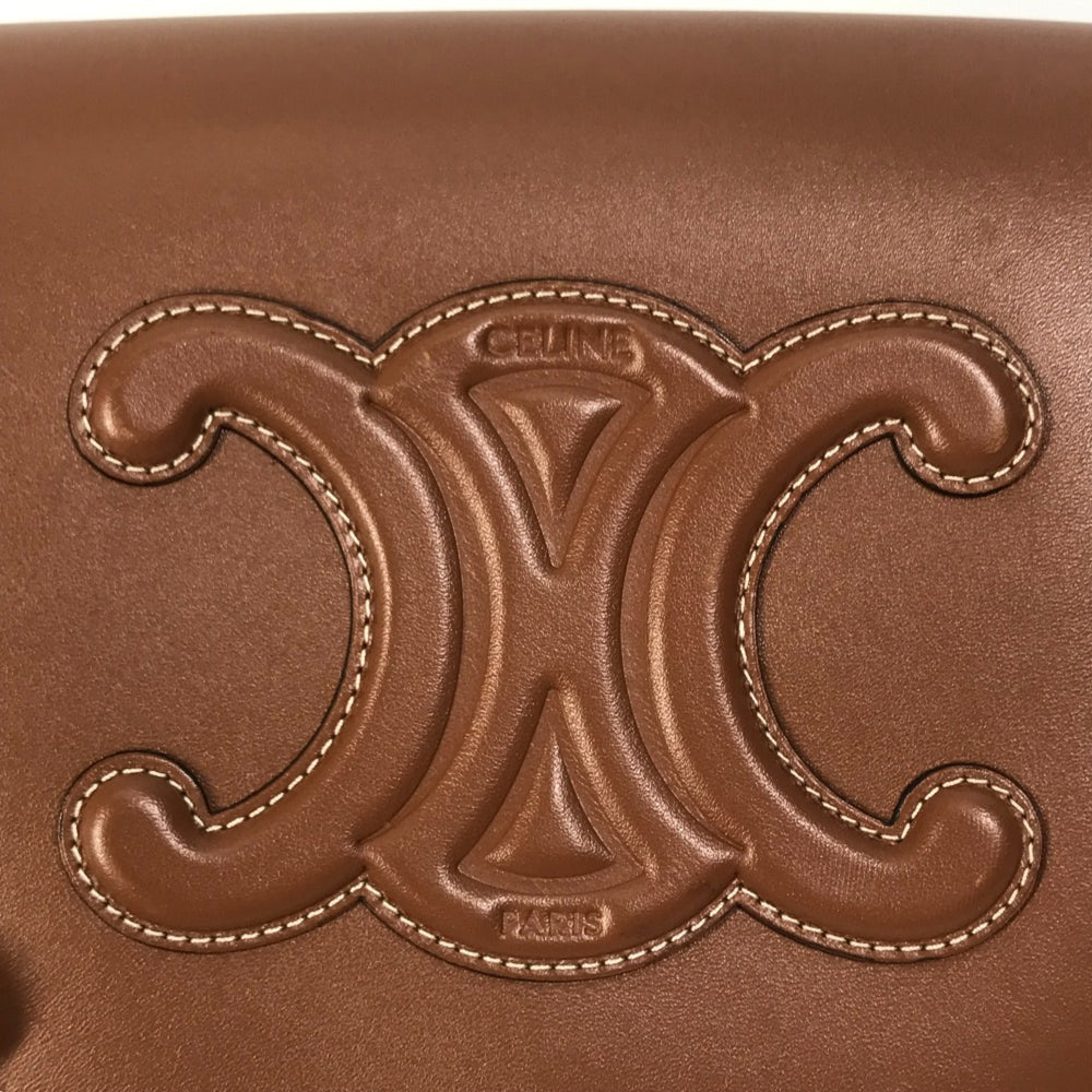 CELINE 198263DU3 Crossbody Pochette Bag Shoulder Bag Tan Brown — Like New