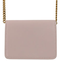 CELINE Triomphe Chain Card Holder Mini Shoulder Bag S-BB-4292 Light Pink Women's — Like New