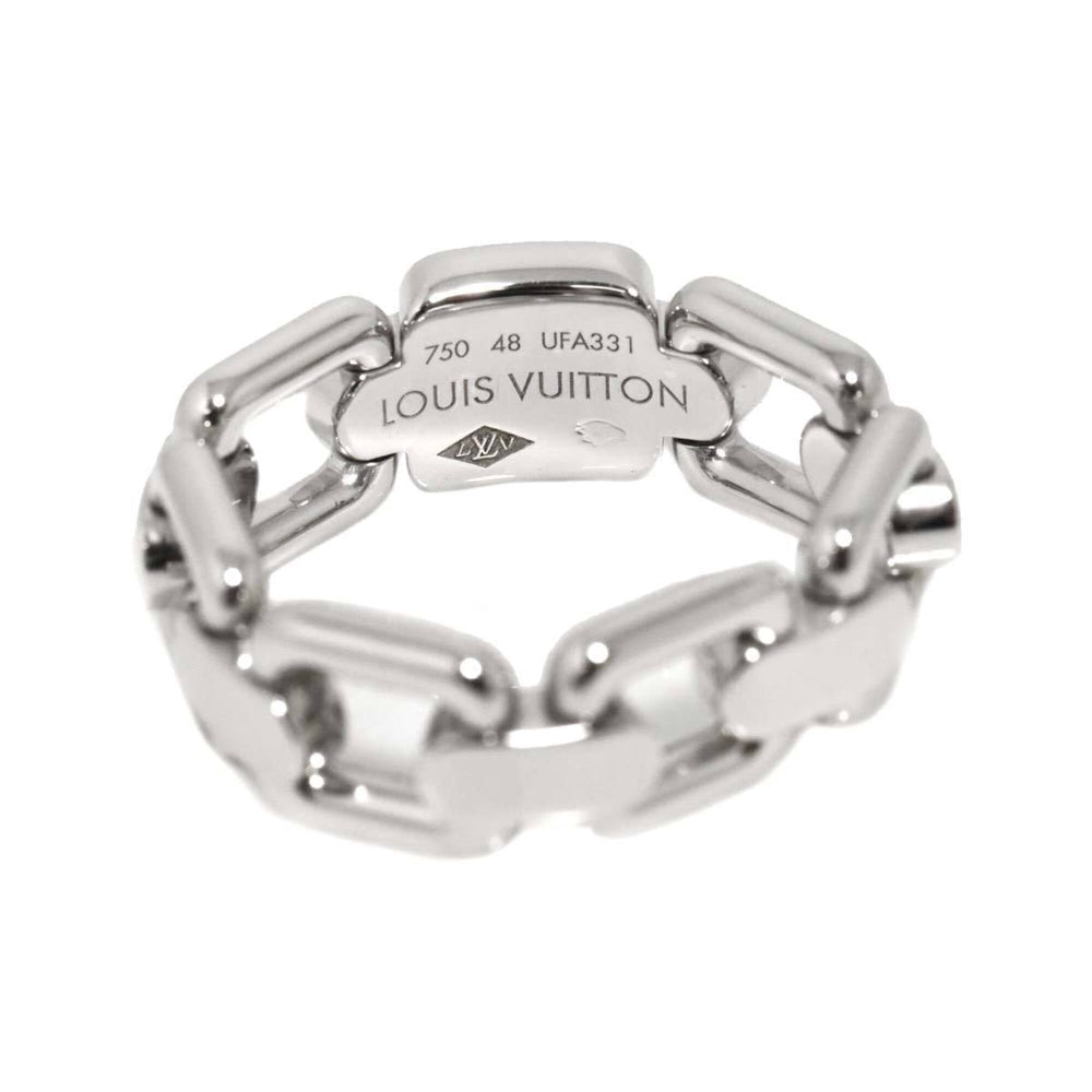 Louis Vuitton Berg Chain Attraction #48 Ring, 18K WG White Gold 750 — Like New