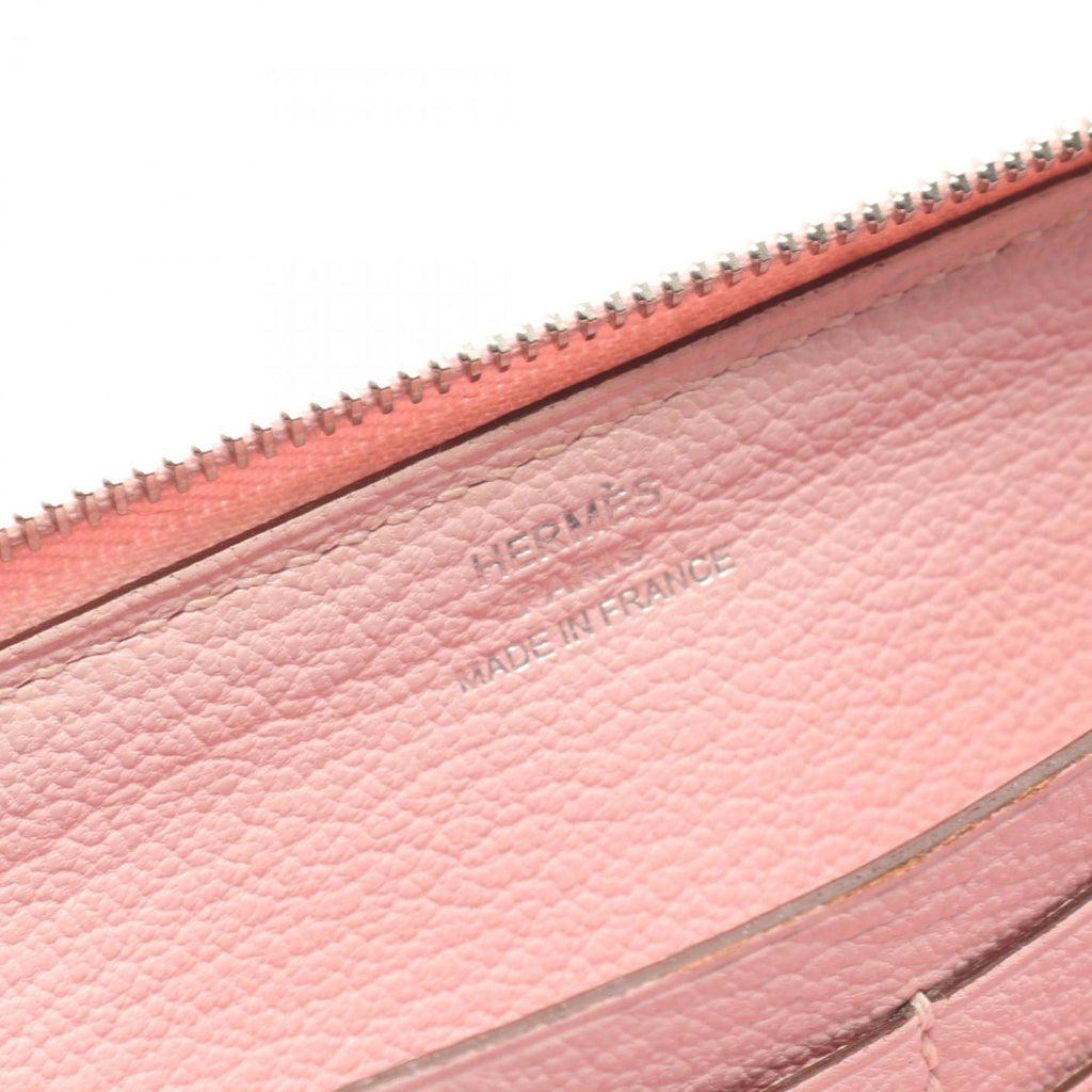 Hermes Hermès Azap Long Round Wallet, Leather, Sikkim, Women's, Pink