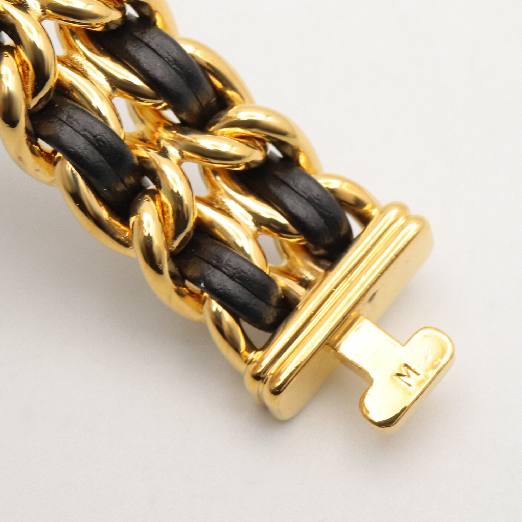 Chanel CHANEL Première M Watch, Gold Plated Leather, Women's, Black, H0001 — Very Good