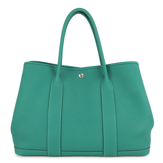 Hermes Hermès Garden PM Tote Bag in Malachite/Negonda with D Stamp