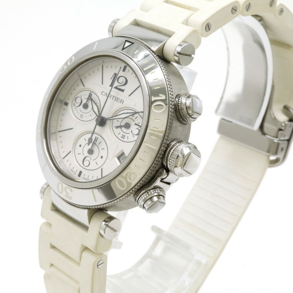 Cartier Pasha Silver Dial AT Automatic Boys Ladies Unisex Watch W3140005 — Very Good