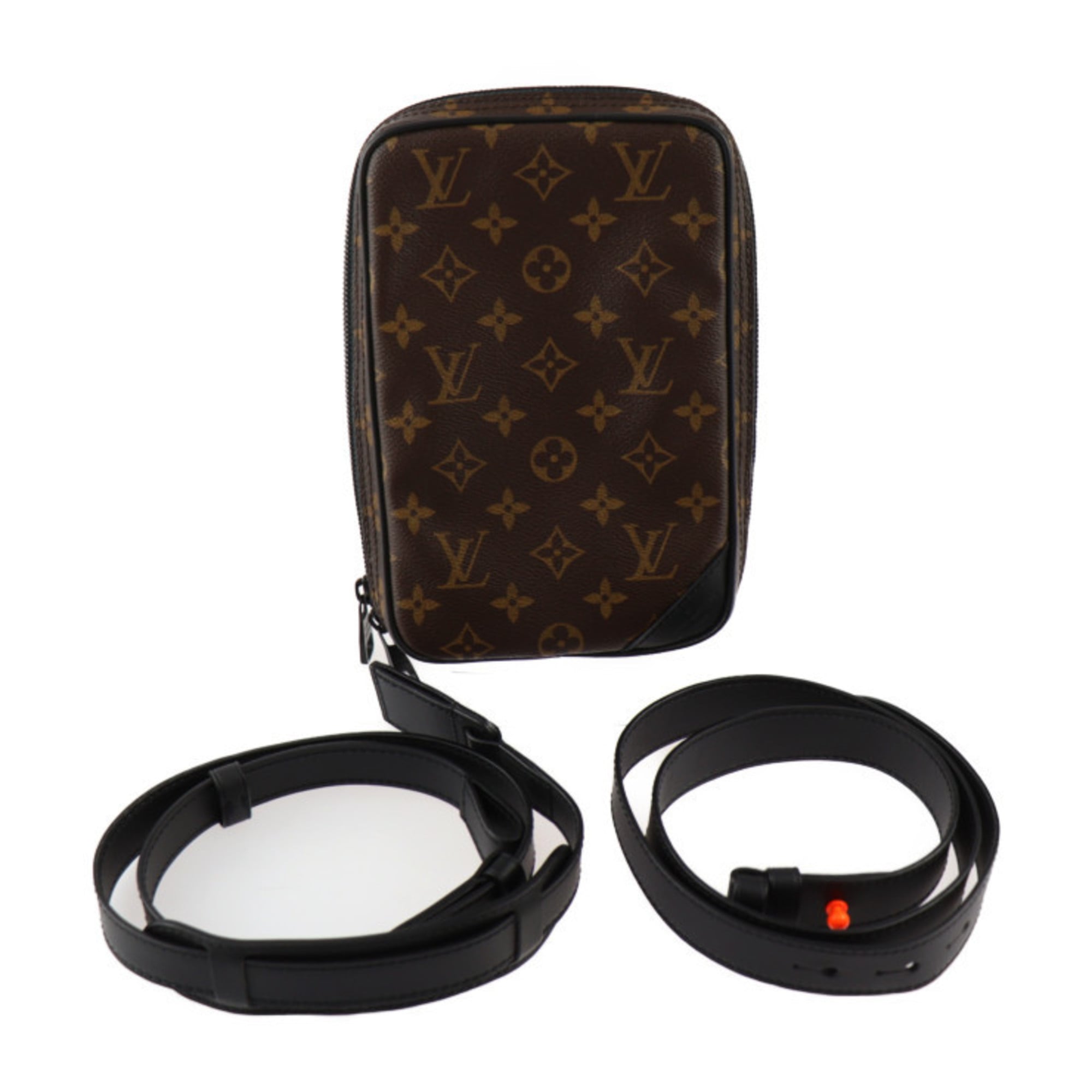 LOUIS VUITTON Solar Ray Utility Side Bag Shoulder M44477 Monogram Canvas Leather Brown Black Body Pouch Vuitton — Like New