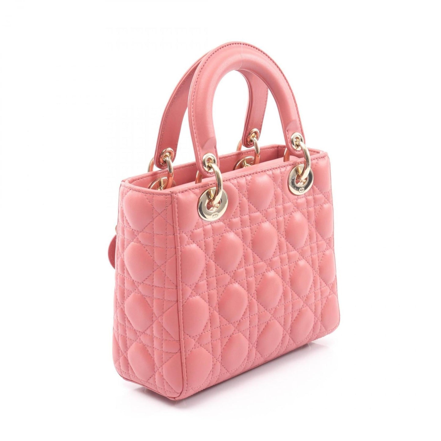Christian Dior Dior LADY DIOR MY ABCDIOR Lady Small Handbag, Leather, Women's, Pink, 18-MA-1129