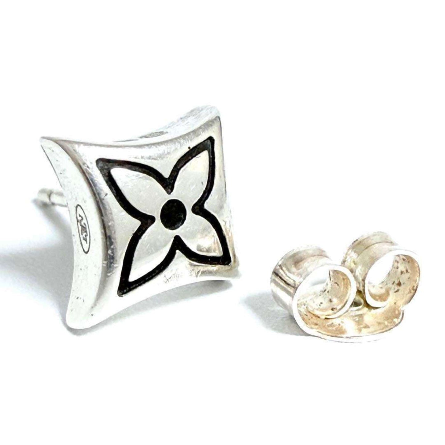 Louis Vuitton Men's Sailor Stud Earrings, 925, 1 Piece Only