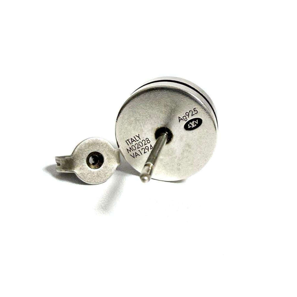 Louis Vuitton Men's Stud Earrings LV Tailor Silver — Like New