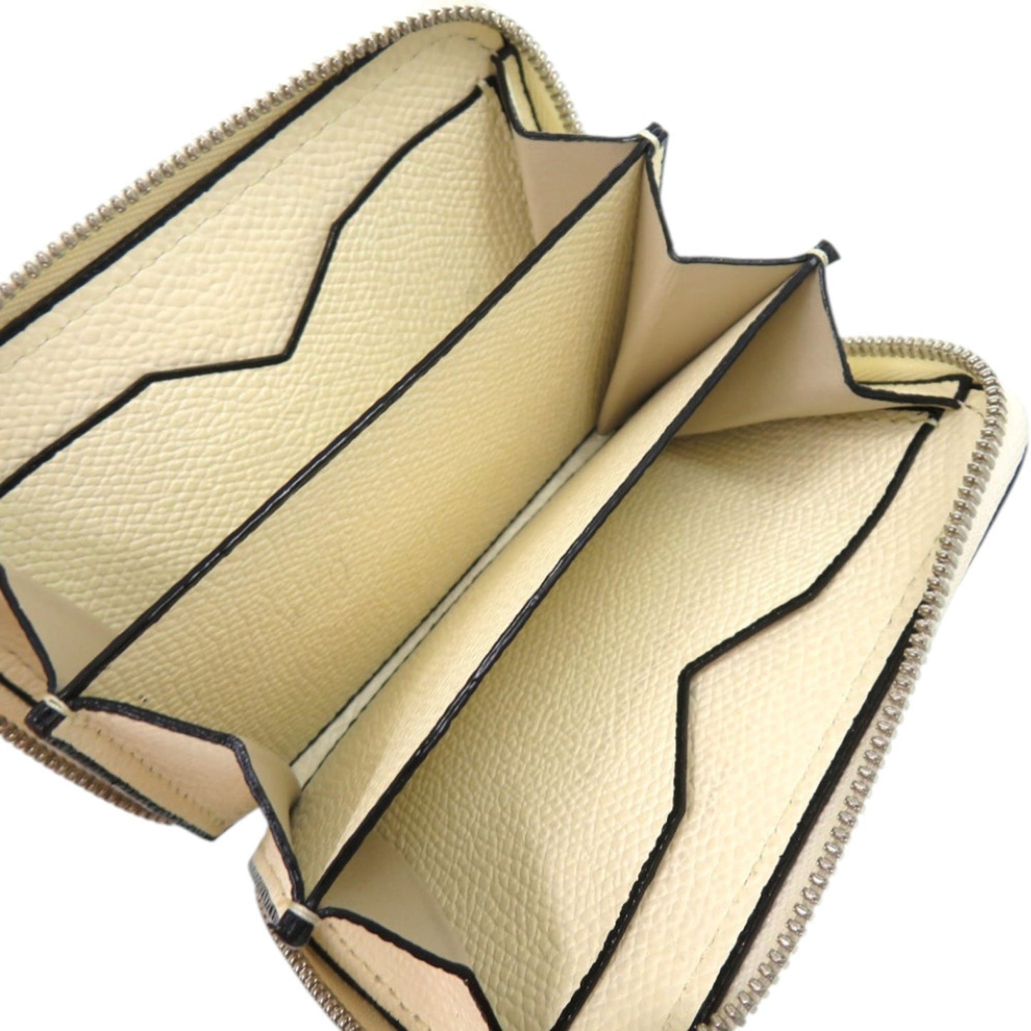 Valextra Zip Around Card Holder SGZA0010028LRLCC99WW Soft Calfskin White Coin Case 1336