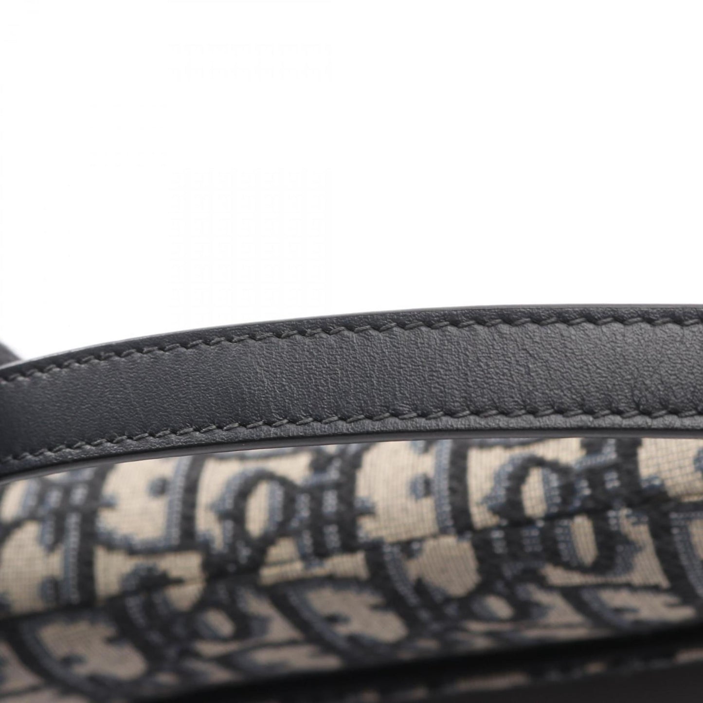 Christian Dior Dior Saddlebag Mini Oblique Jacquard Handbag Canvas Leather Women's Bag Beige Black Navy