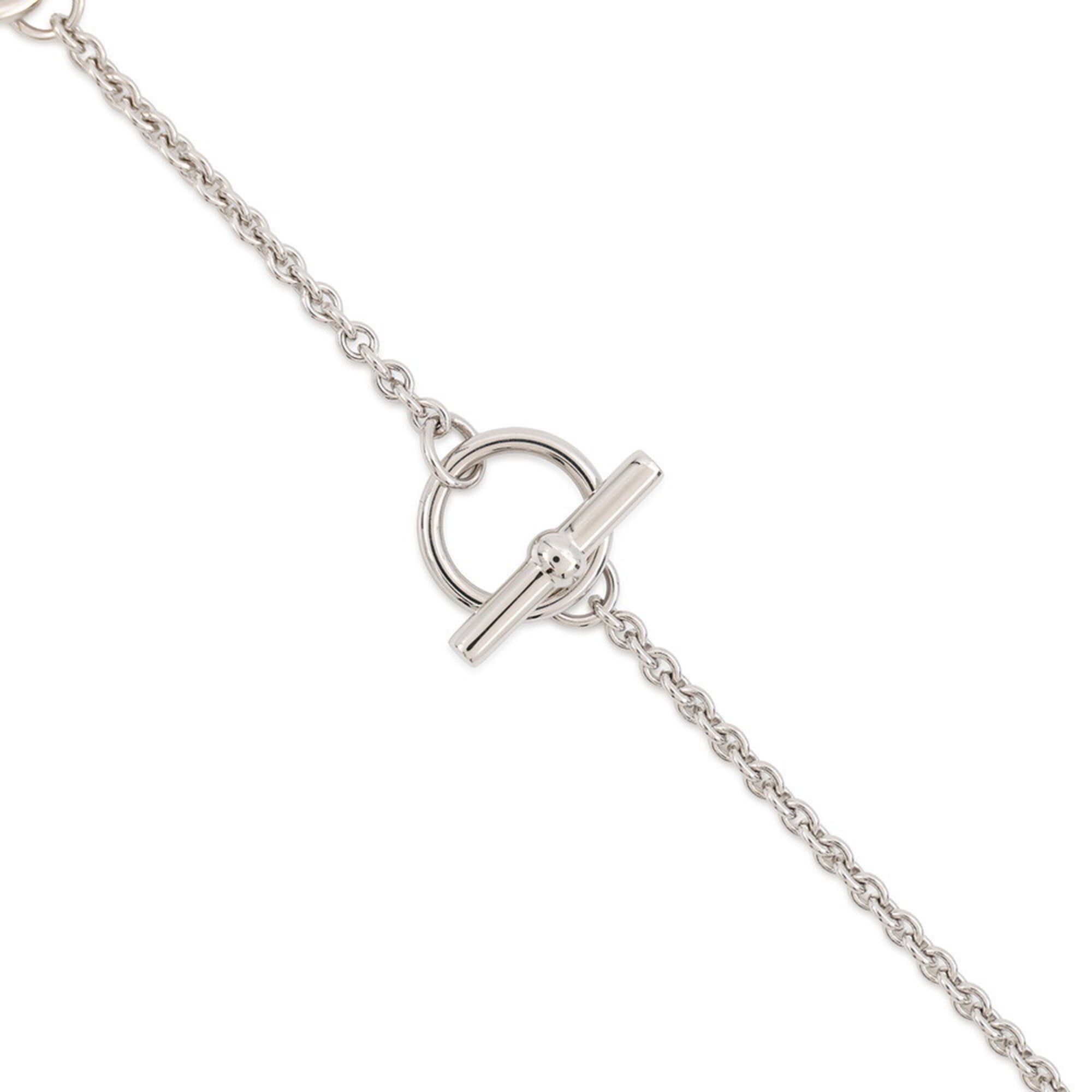 Hermes Necklace Pendant Mini Maillon PM HERMES White NECKLACE — Like New