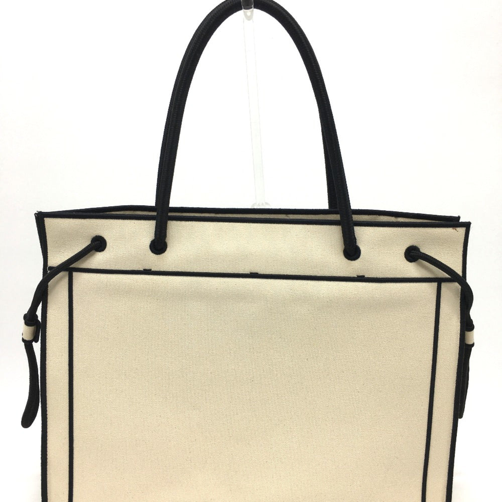 Fendi 8BH379 bag large Tote Bag Gresso Natural Beige & Black Beige x Black — Like New