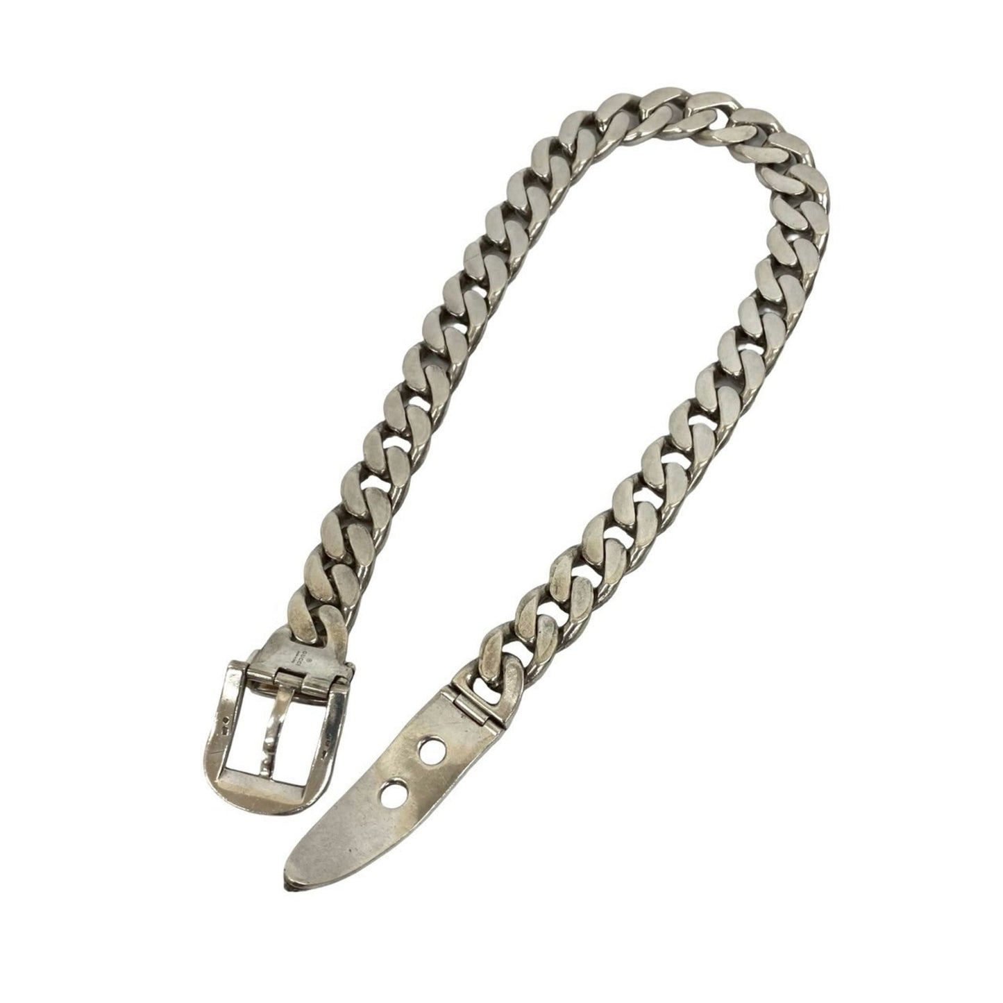 GUCCI Arabesque Cat Head Curb Chain Necklace in Sterling Silver (925) 68420