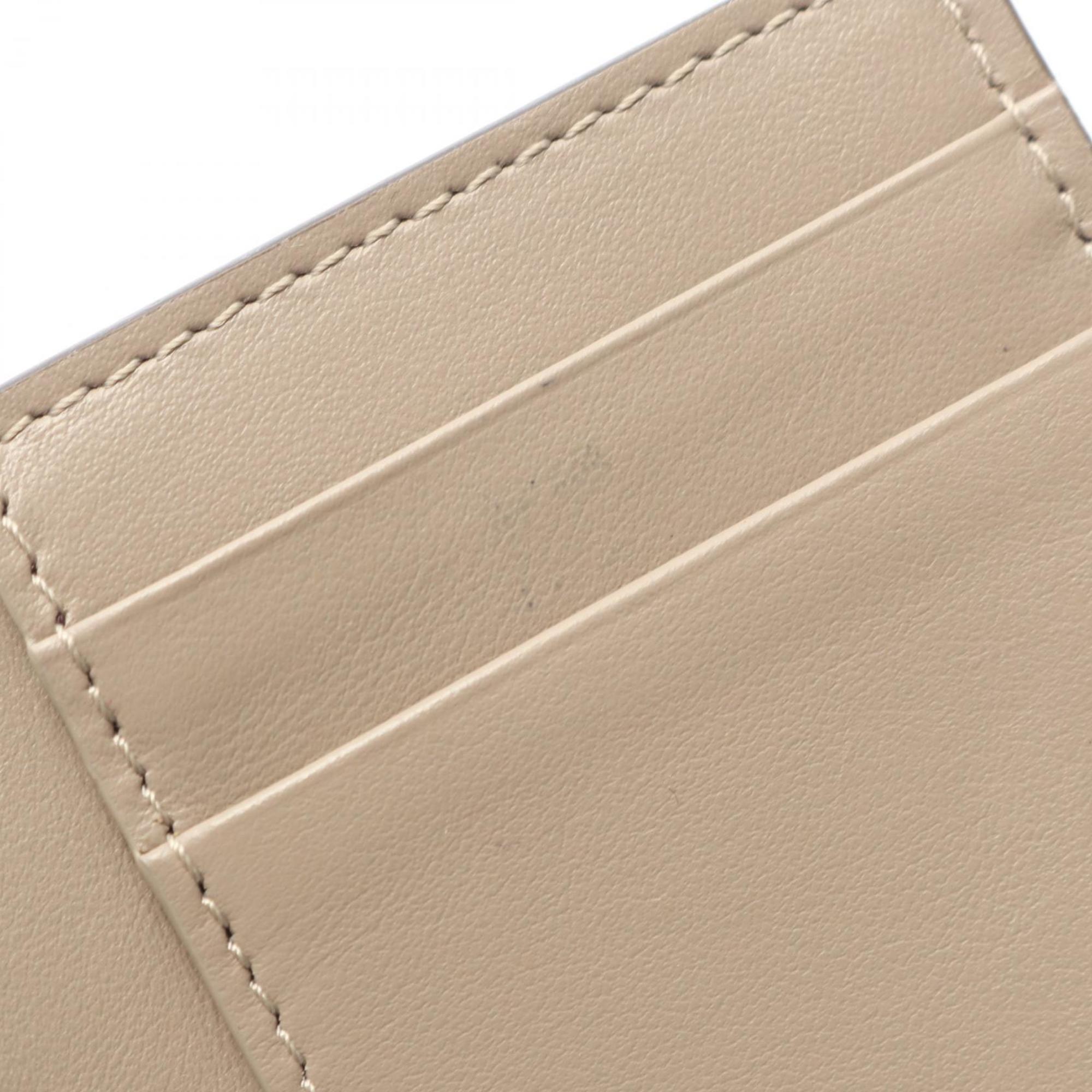 Fendi FF Diamond Tri-fold Wallet, Leather, Women's, Beige and Pink, 8M0480ALWA