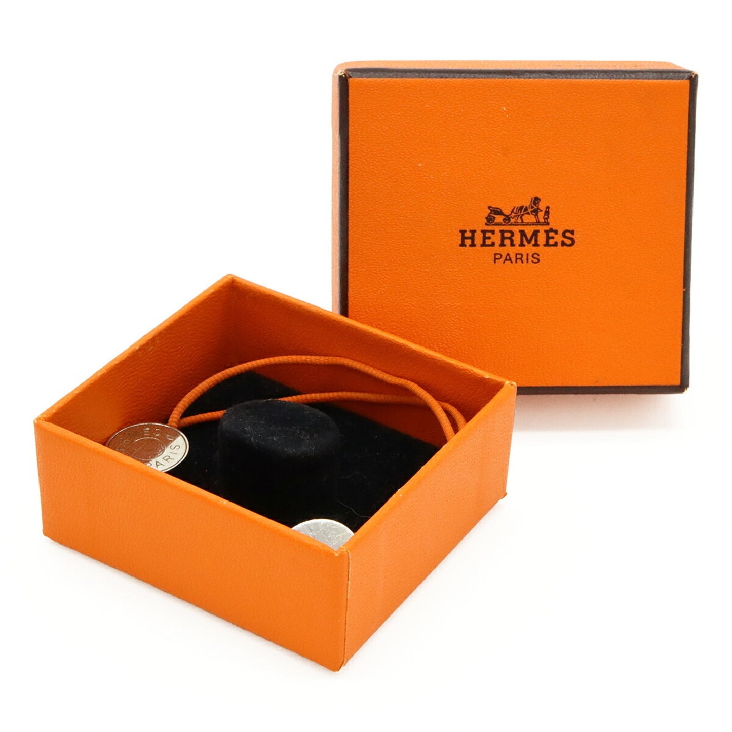 HERMES Serie Cord Bracelet, Cotton Cord, Orange