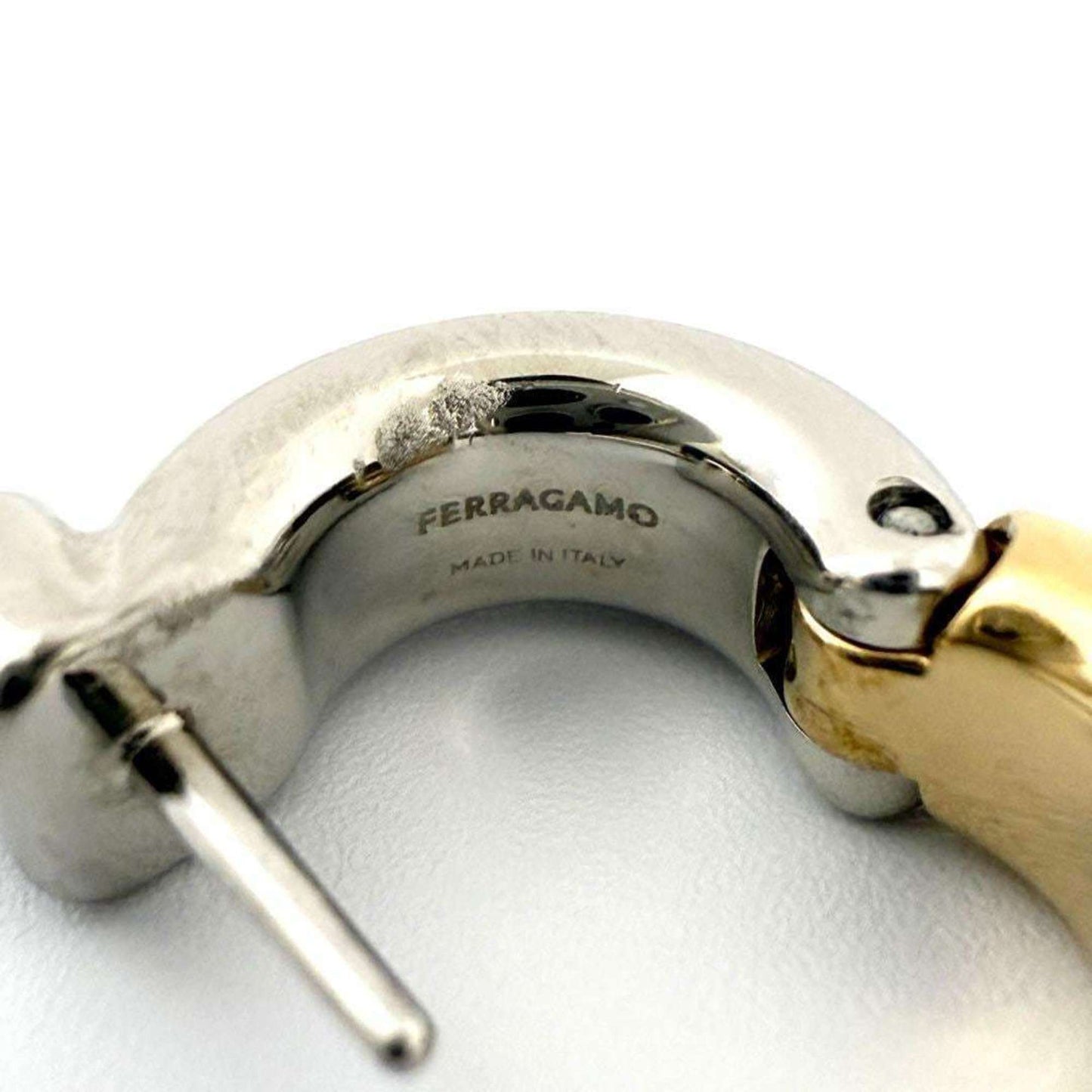 Salvatore Ferragamo Ferragamo Women's Gancini Crystal Hoop Earrings