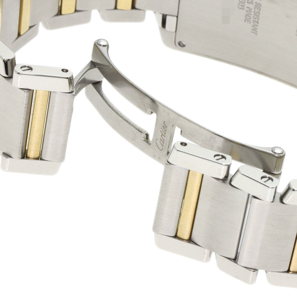 Cartier Tank Française Chrono Reflex W51004Q4 Men's Stainless Steel Watch in 18K White Gold