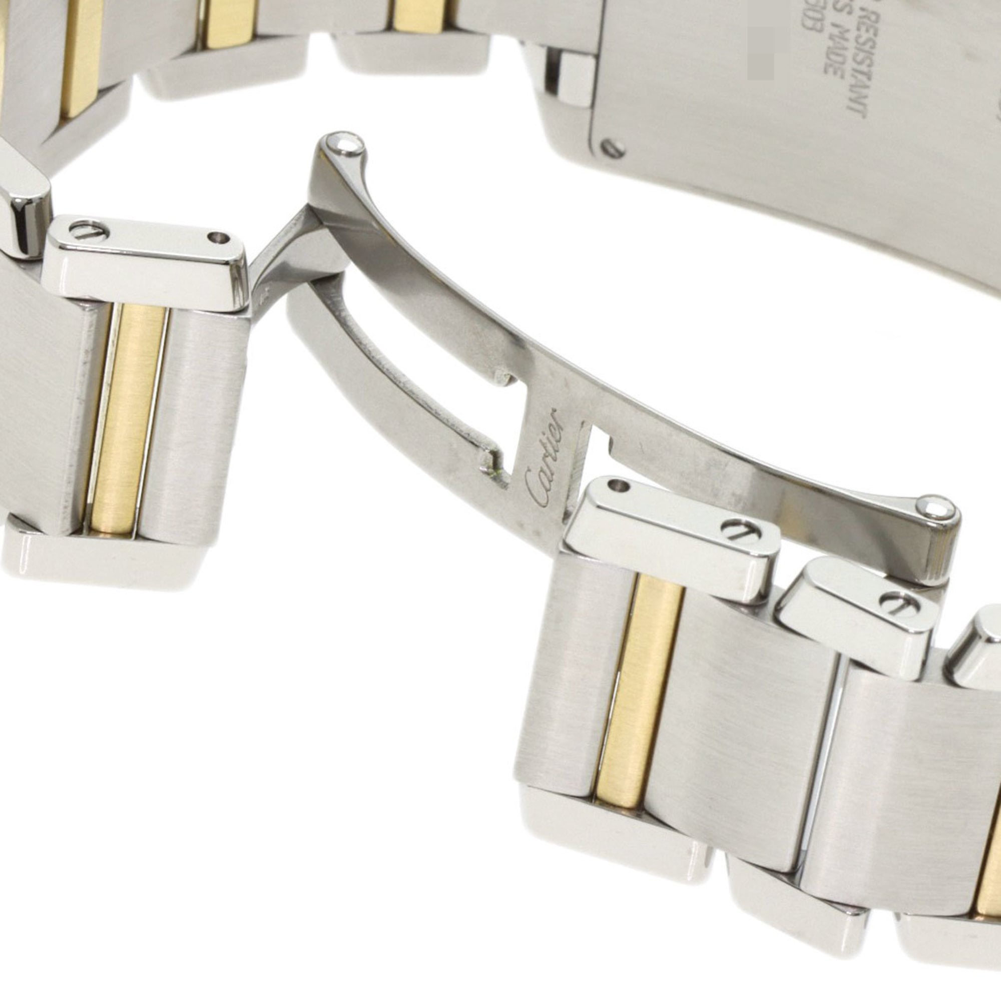 Cartier Tank Française Chrono Reflex W51004Q4 Men's Stainless Steel Watch in 18K White Gold