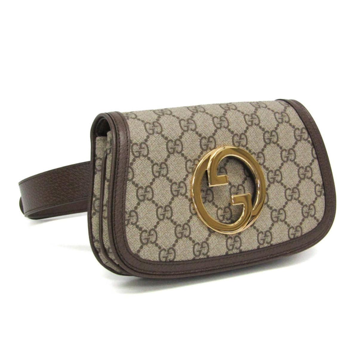 Gucci Blondie Belt Bag 703807 Women's GG Supreme,Leather Fanny Pack,Sling Bag Brown,Light Beige — Like New