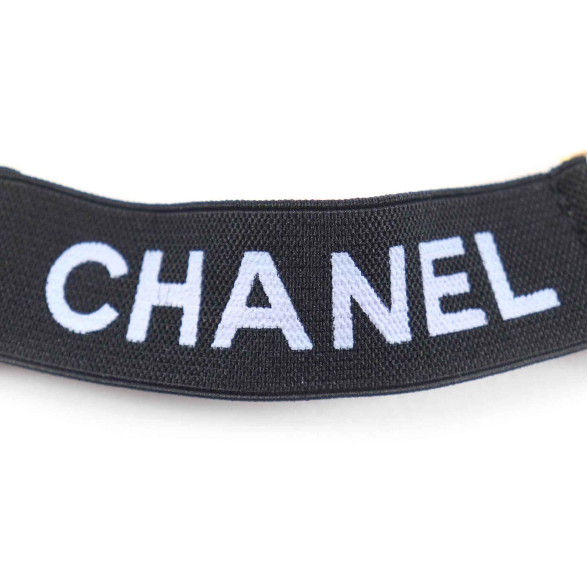 CHANEL Vintage 94P A03530 Logo Design Armband, Black with Gold Hardware, Box, Women's — Like New