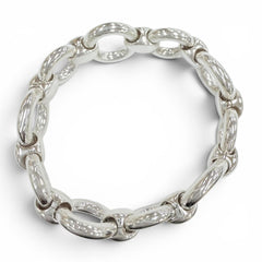 HERMES Vintage Frontaire Bracelet, SV925 Bangle, Silver, Weight 55.2g, Women's — Like New