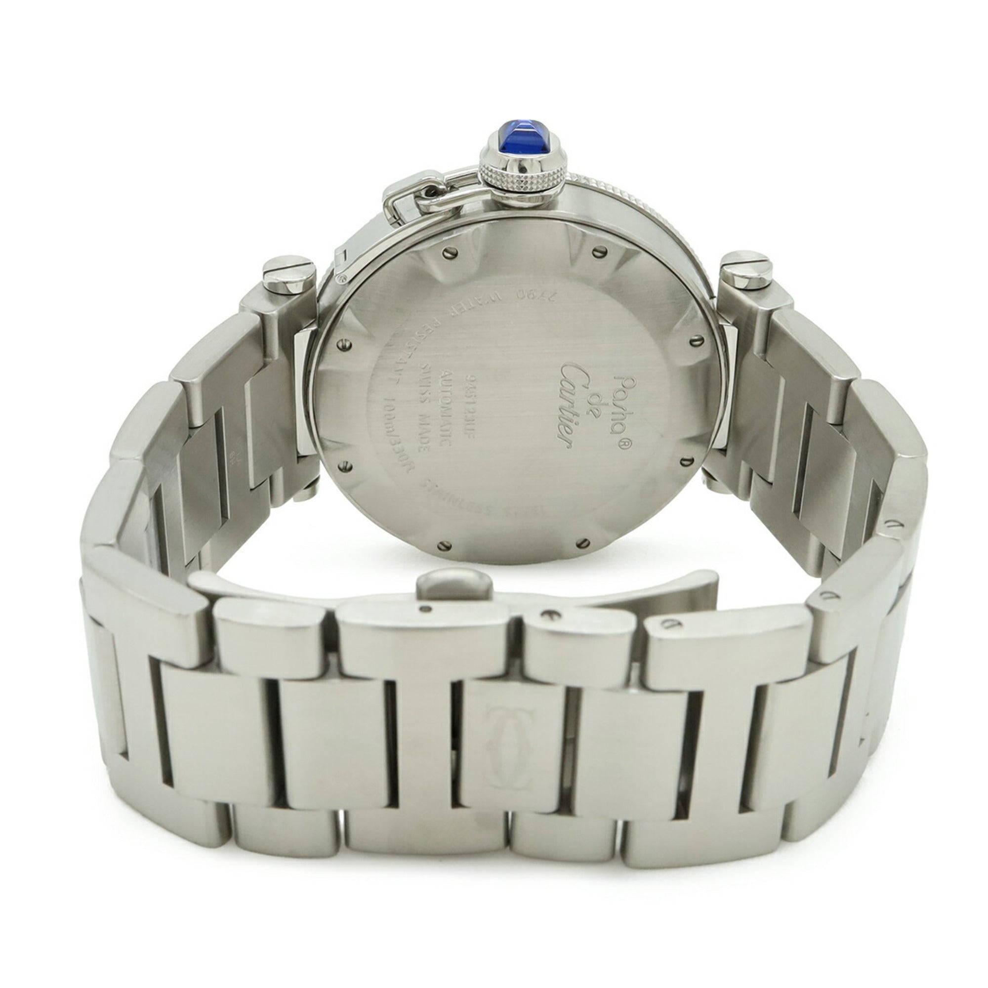 Cartier Pasha Seatimer, silver dial, automatic transmission, men's watch, W31080M7 — Very Good
