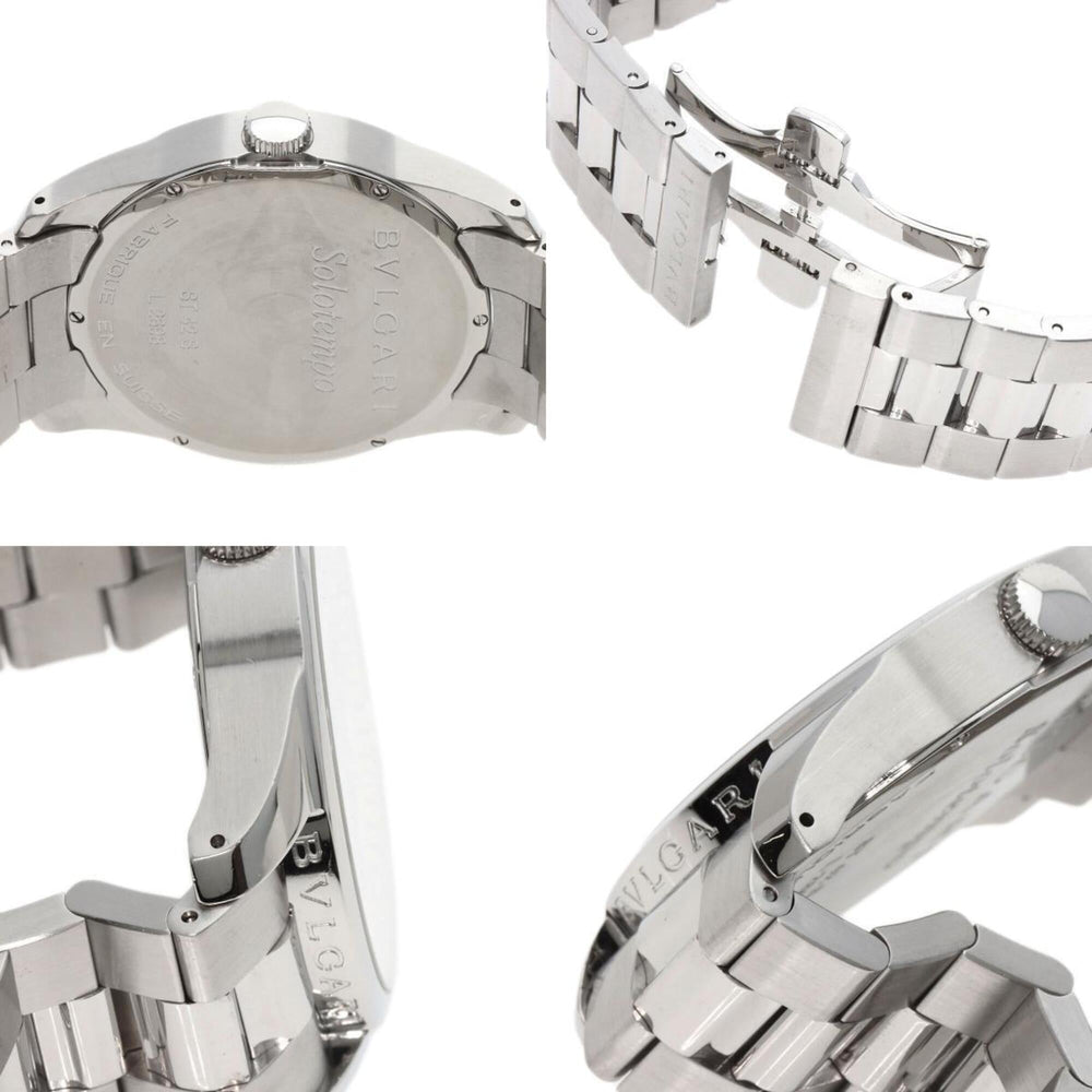 BVLGARI ST42SS Solotempo Watch Stainless Steel SS Men's — Very Good