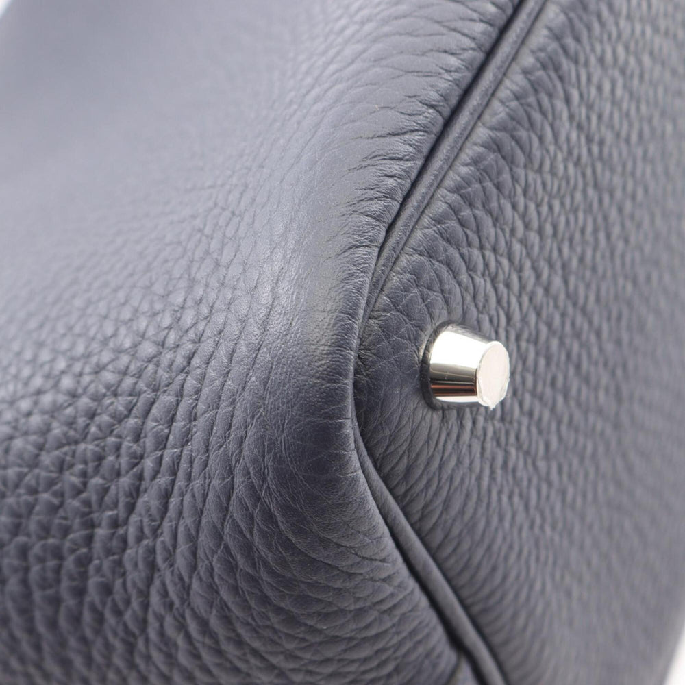 Hermes Picotin Lock PM Handbag, Leather, Taurillon Clemence Women's, Navy Blue — New - Store Return