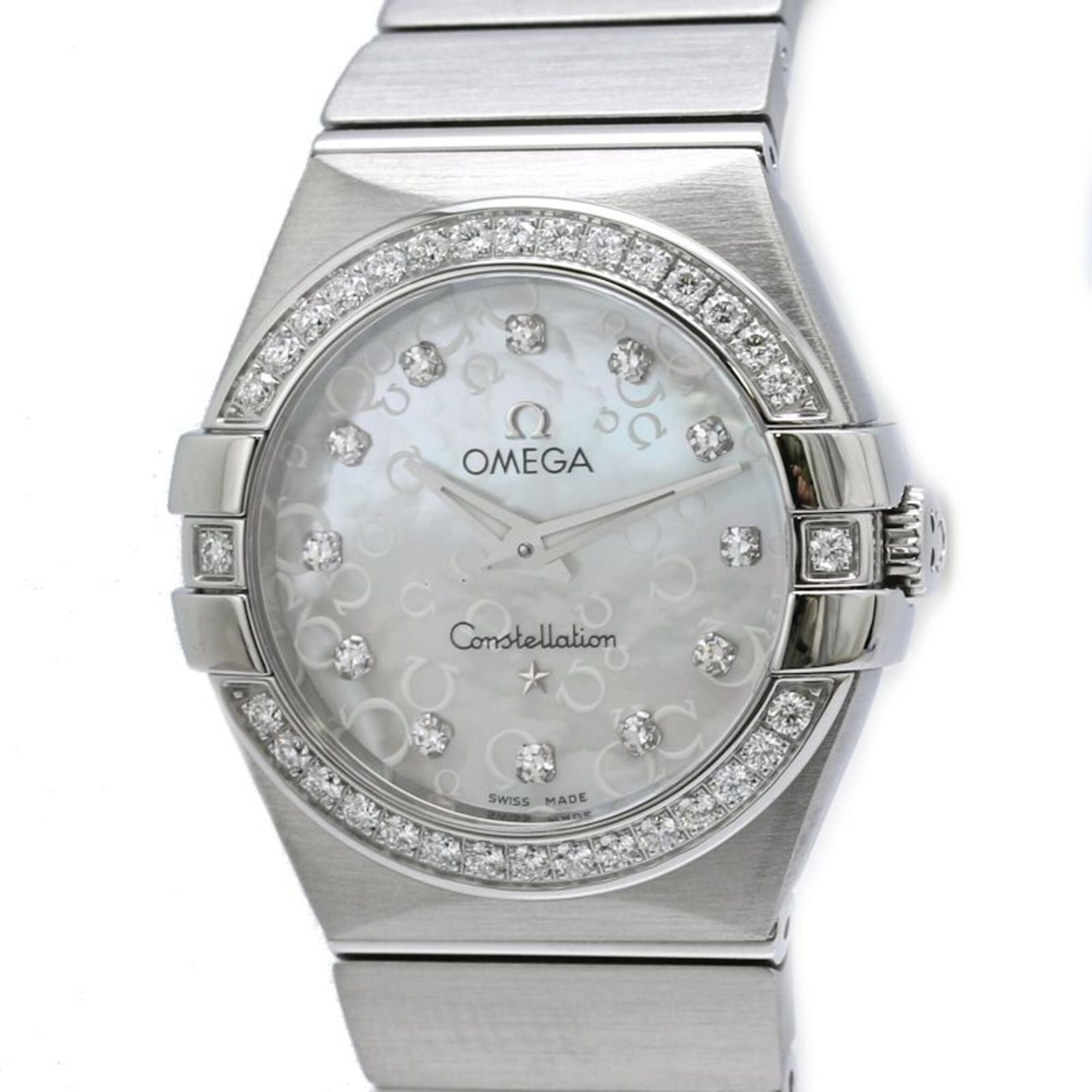 OMEGA Constellation Brushed Diamond Bezel 12P 123.15.27.60.55.005 Women's Watch Stainless Steel 40517 — Very Good