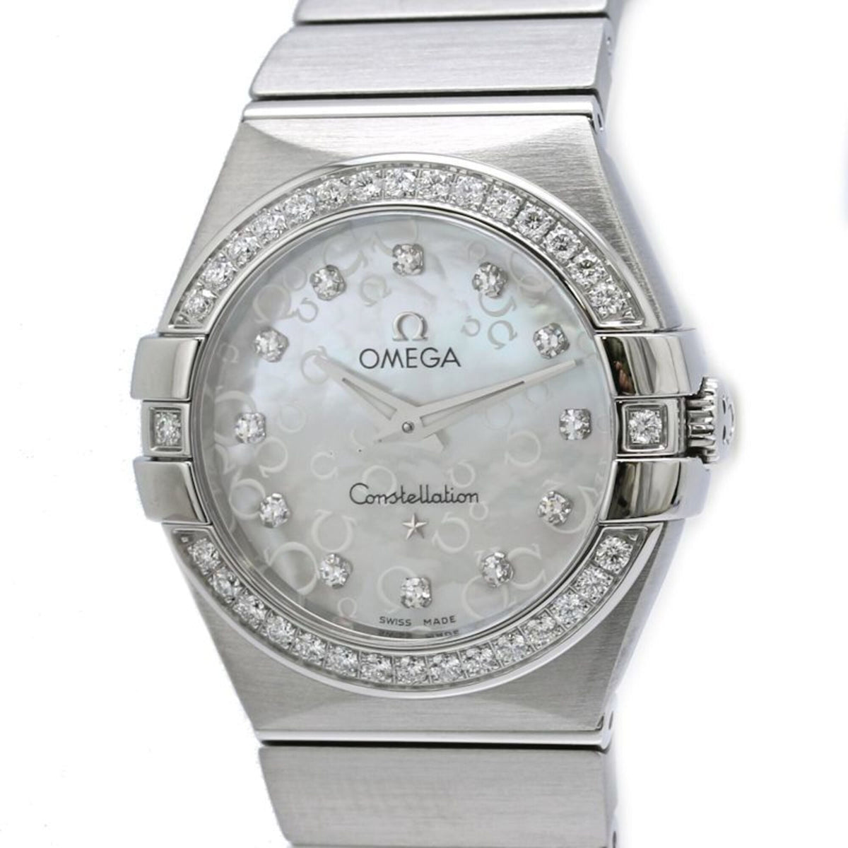 OMEGA Constellation Brushed Diamond Bezel 12P 123.15.27.60.55.005 Women's Watch Stainless Steel 40517 — Very Good