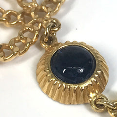 CHANEL CC Coco Mark Color Stone Faux Pearl A18K Earrings GP Women's Gold x Multicolor — Like New