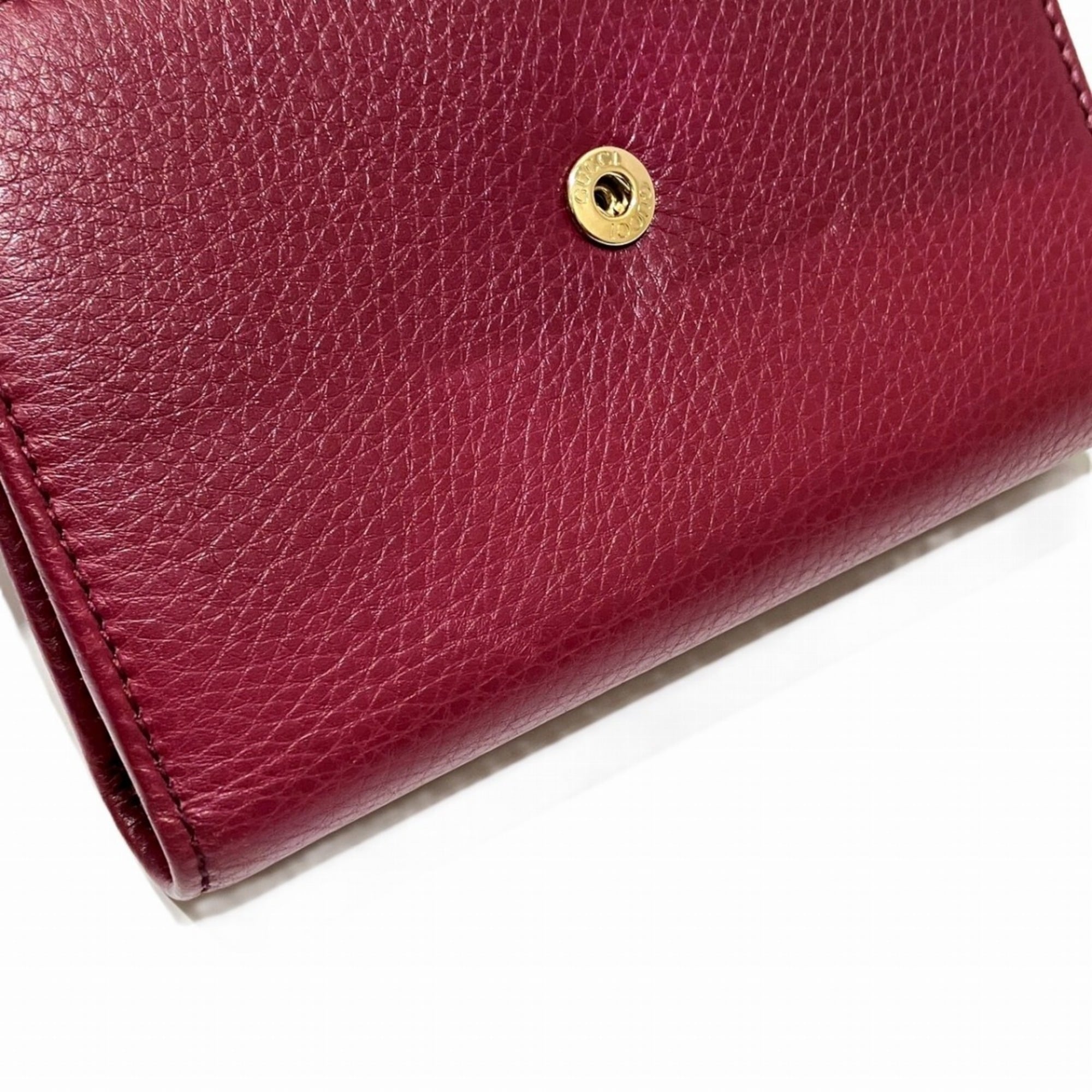 Gucci Tri-fold Wallet Bamboo Leather 257017