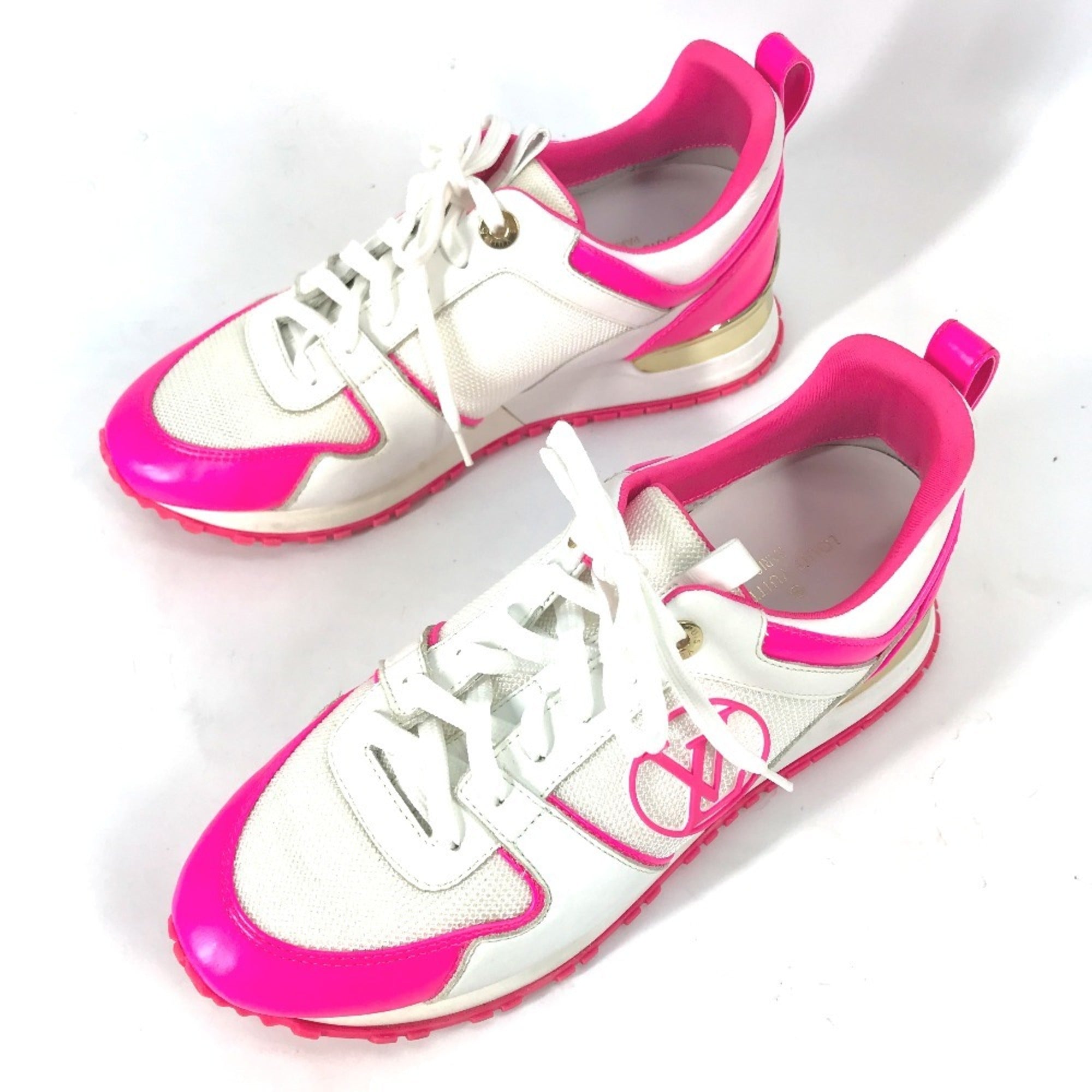 LOUIS VUITTON Runaway Low-Top Sneakers with Laces, Leather, Women's, Pink