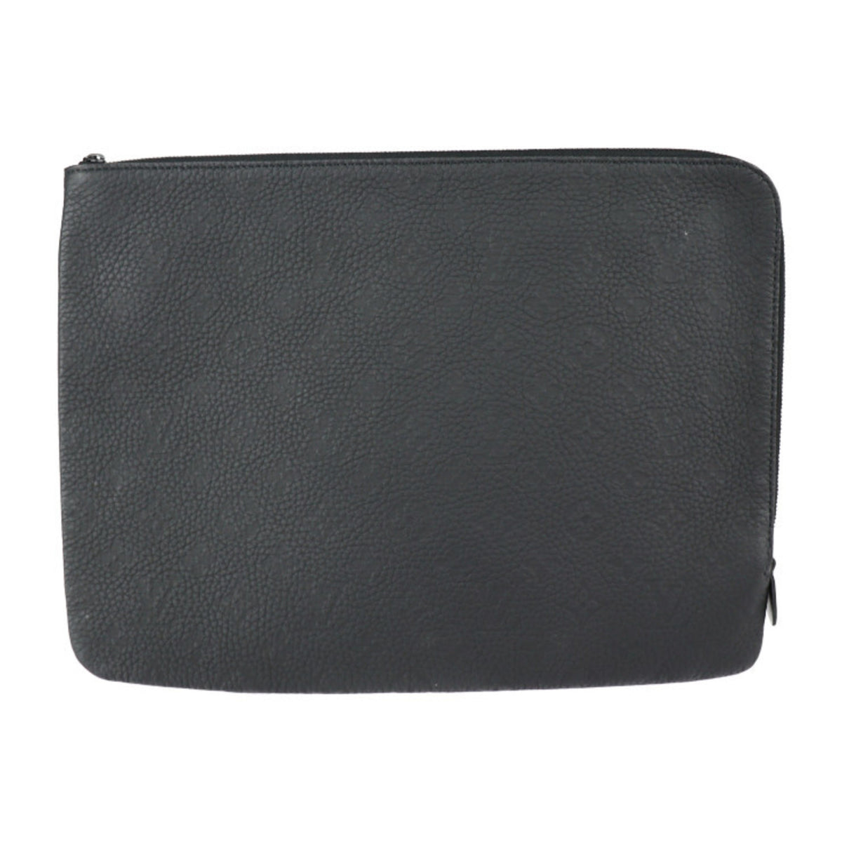 LOUIS VUITTON Etuit Voyage Second Bag M59479 Taurillon Leather Black Clutch Pouch Monogram L-shaped Zipper Vuitton — Like New