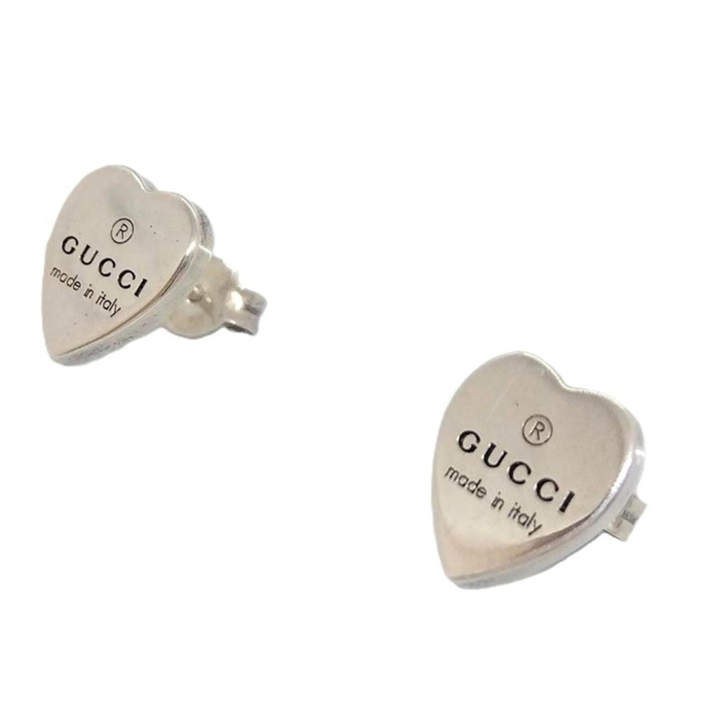 GUCCI Heart Shape Earrings SV925 Silver