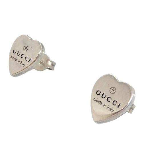 GUCCI Heart Shape Earrings SV925 Silver