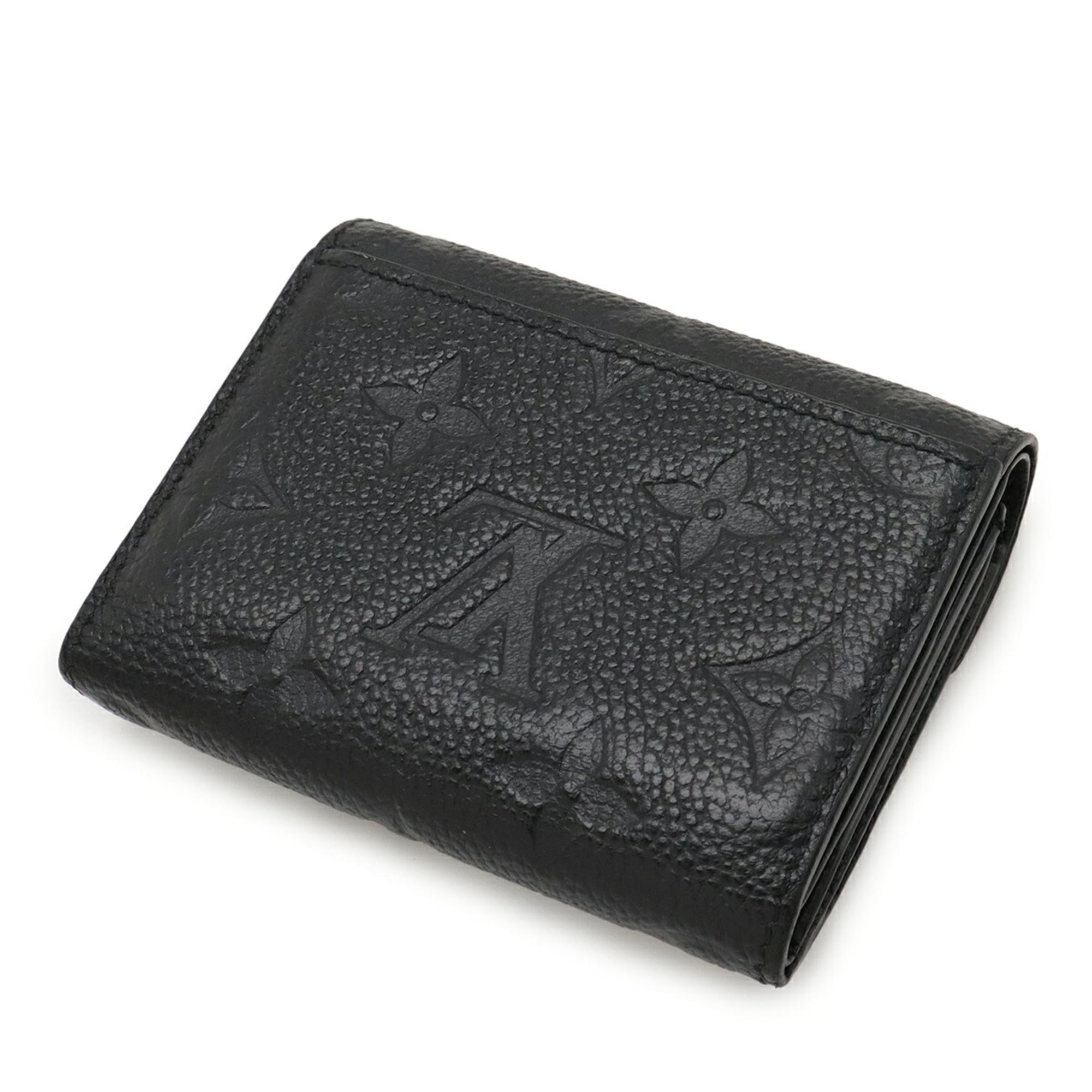 LOUIS VUITTON Monogram Empreinte Portefeuille Zoe Tri-fold Wallet in Black (Noir) M62935
