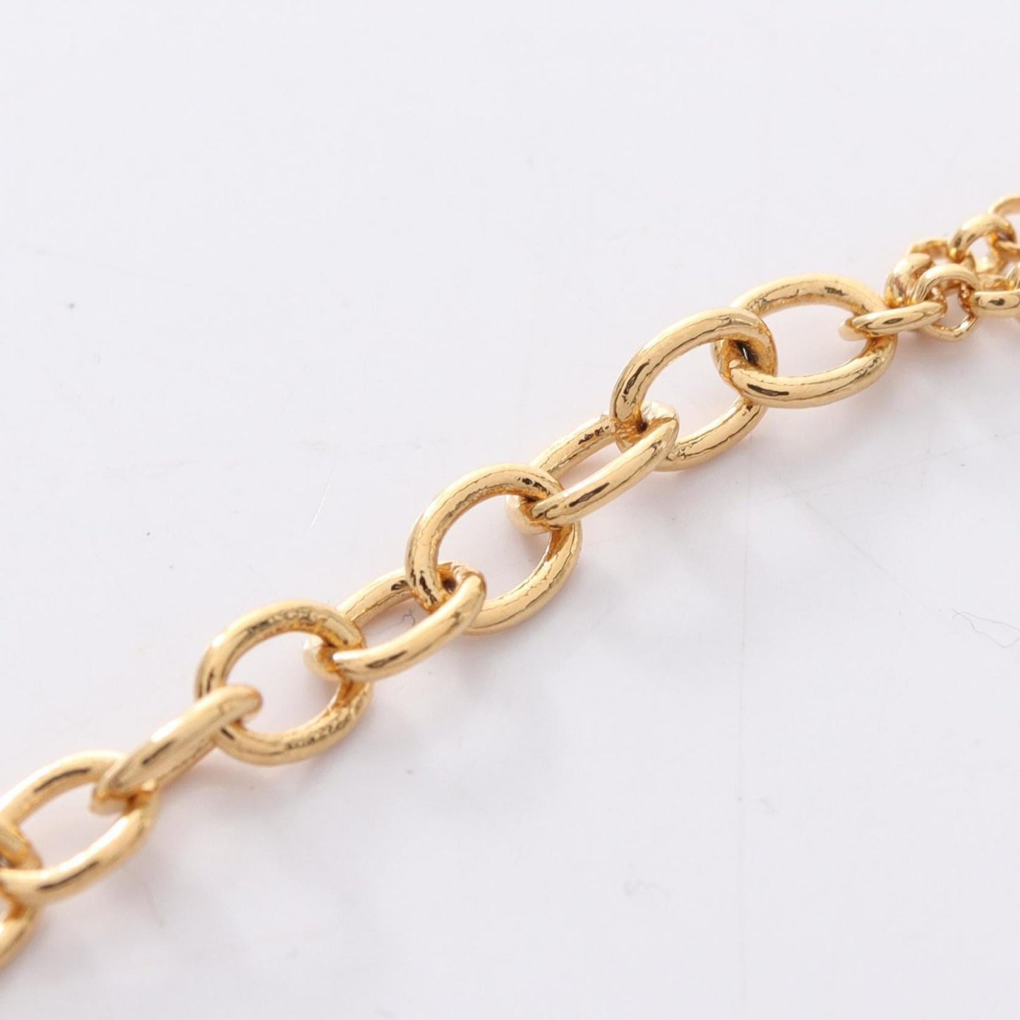 Louis Vuitton Ladies' LV Necklace, Gold-Plated with Rhinestones, Available in Gold and Clear.